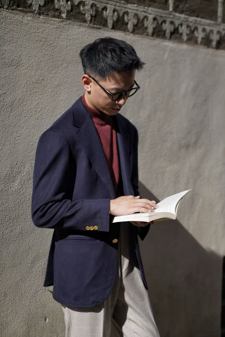 MTO Navy Cashmere Blazer #376