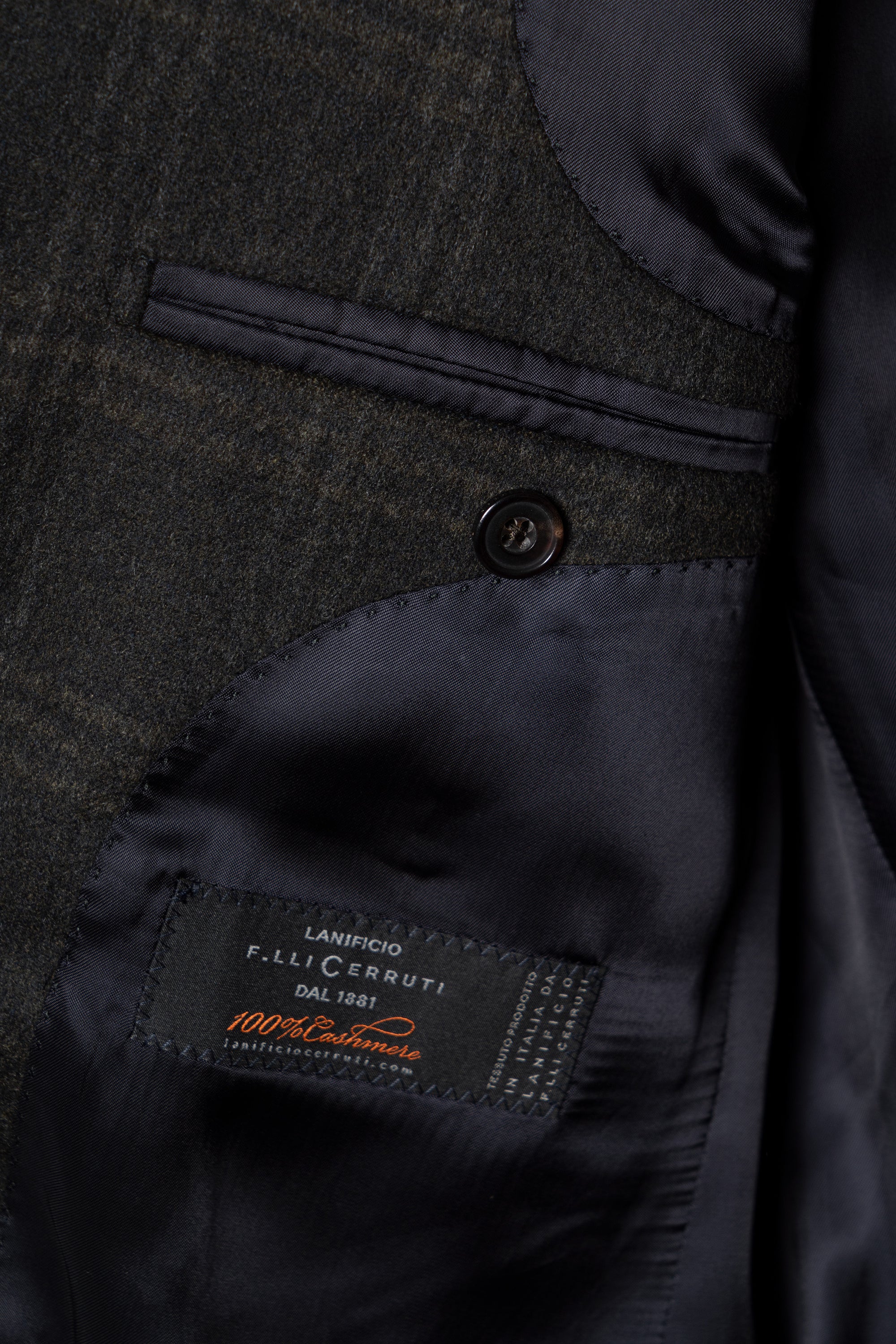 MTO Dark Green Windowpane Cashmere Jacket #492