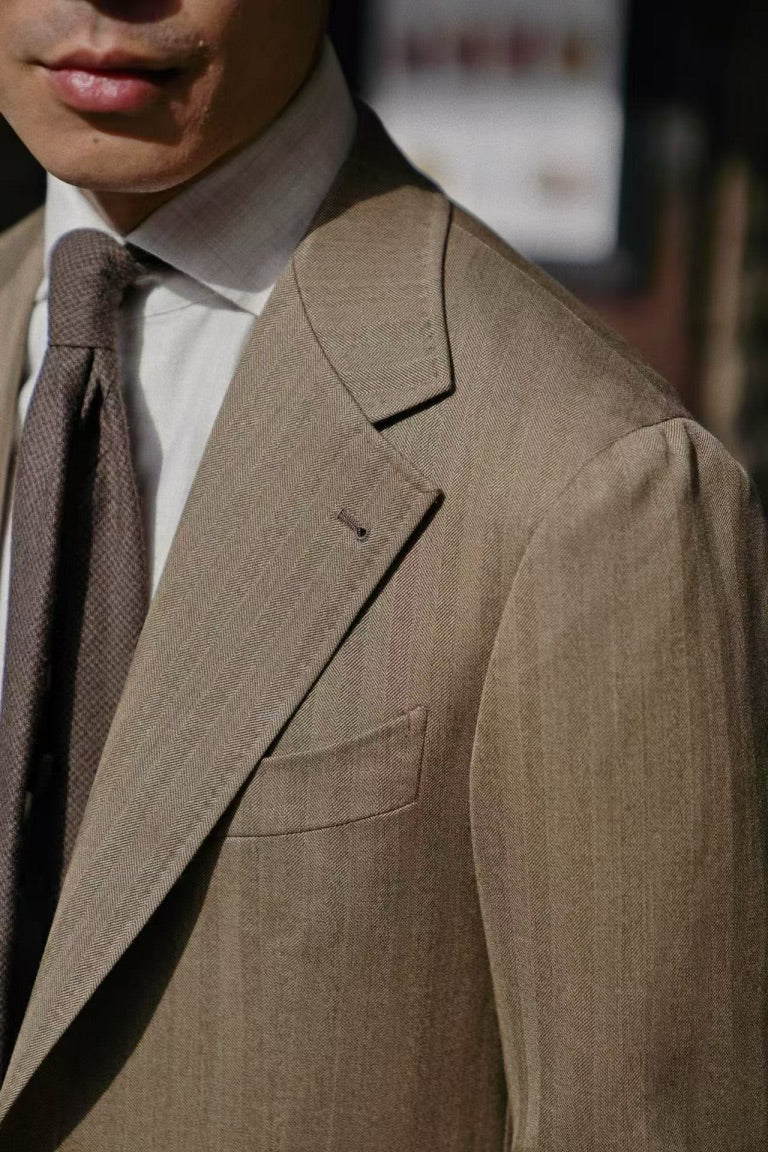 MTO Solar Dream Herringbone Suit #464