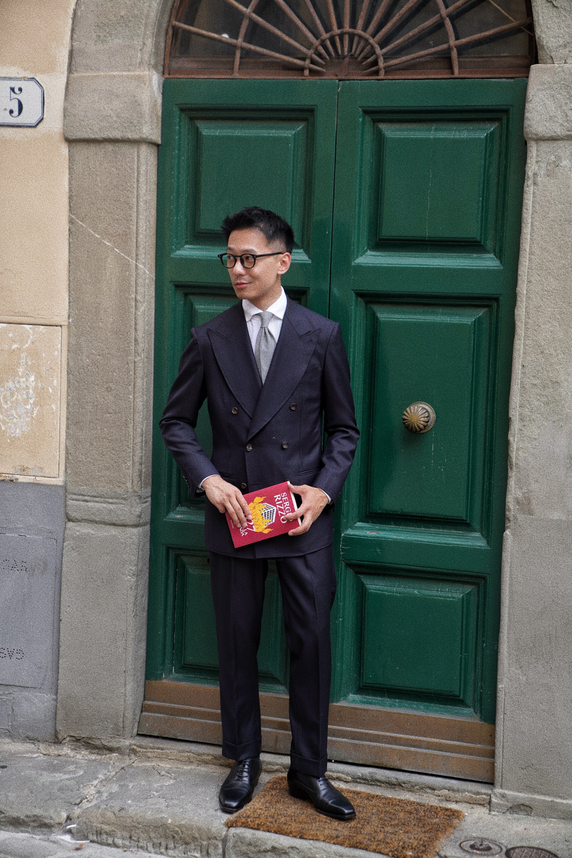 MTO Navy Worsted Wool Suit #478