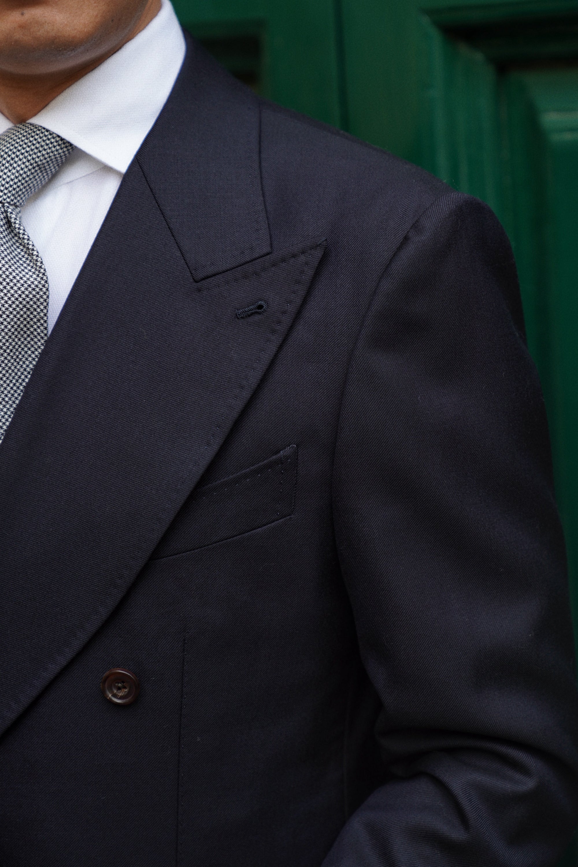 MTO Navy Worsted Wool Suit #478