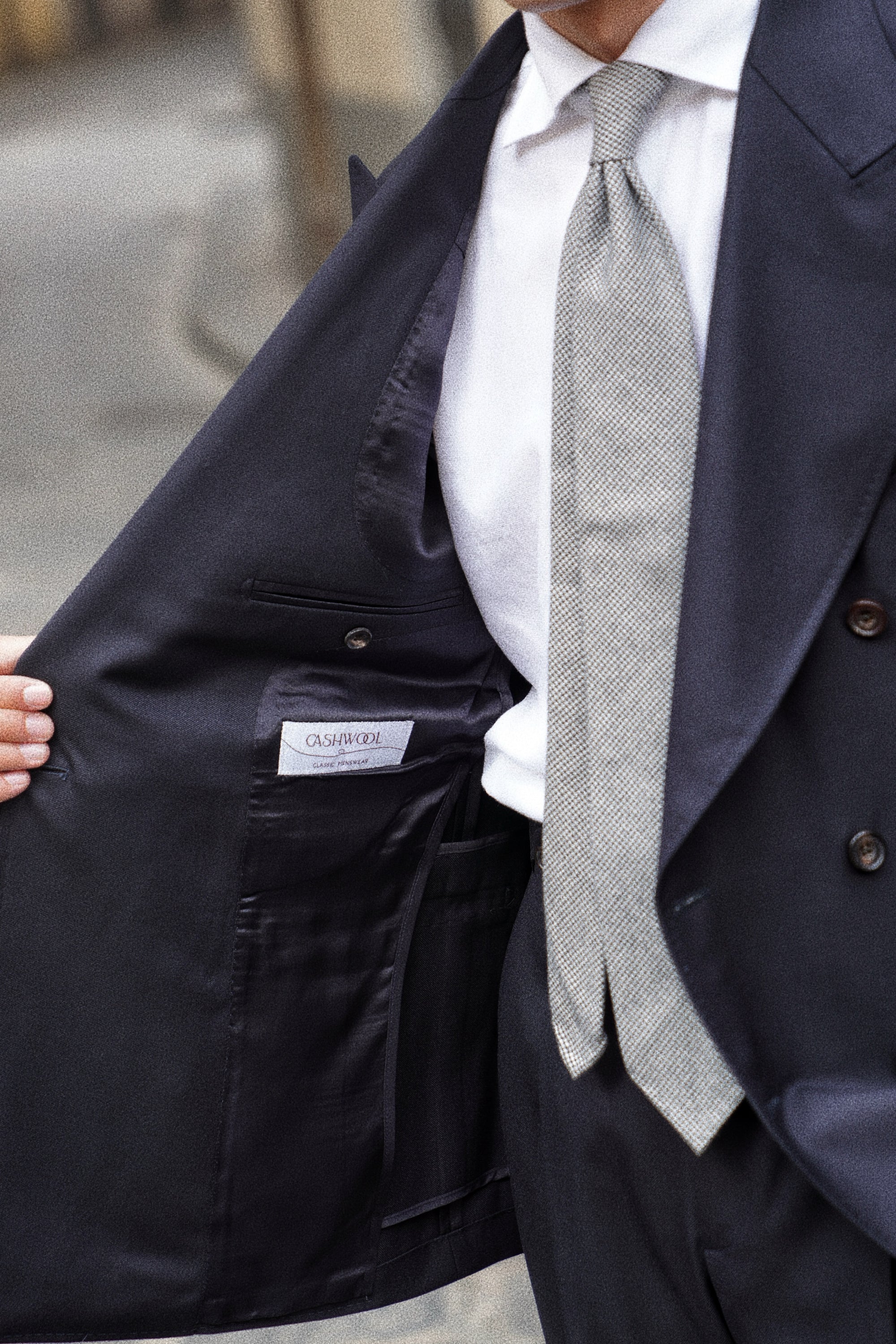 MTO Navy Worsted Wool Suit #478