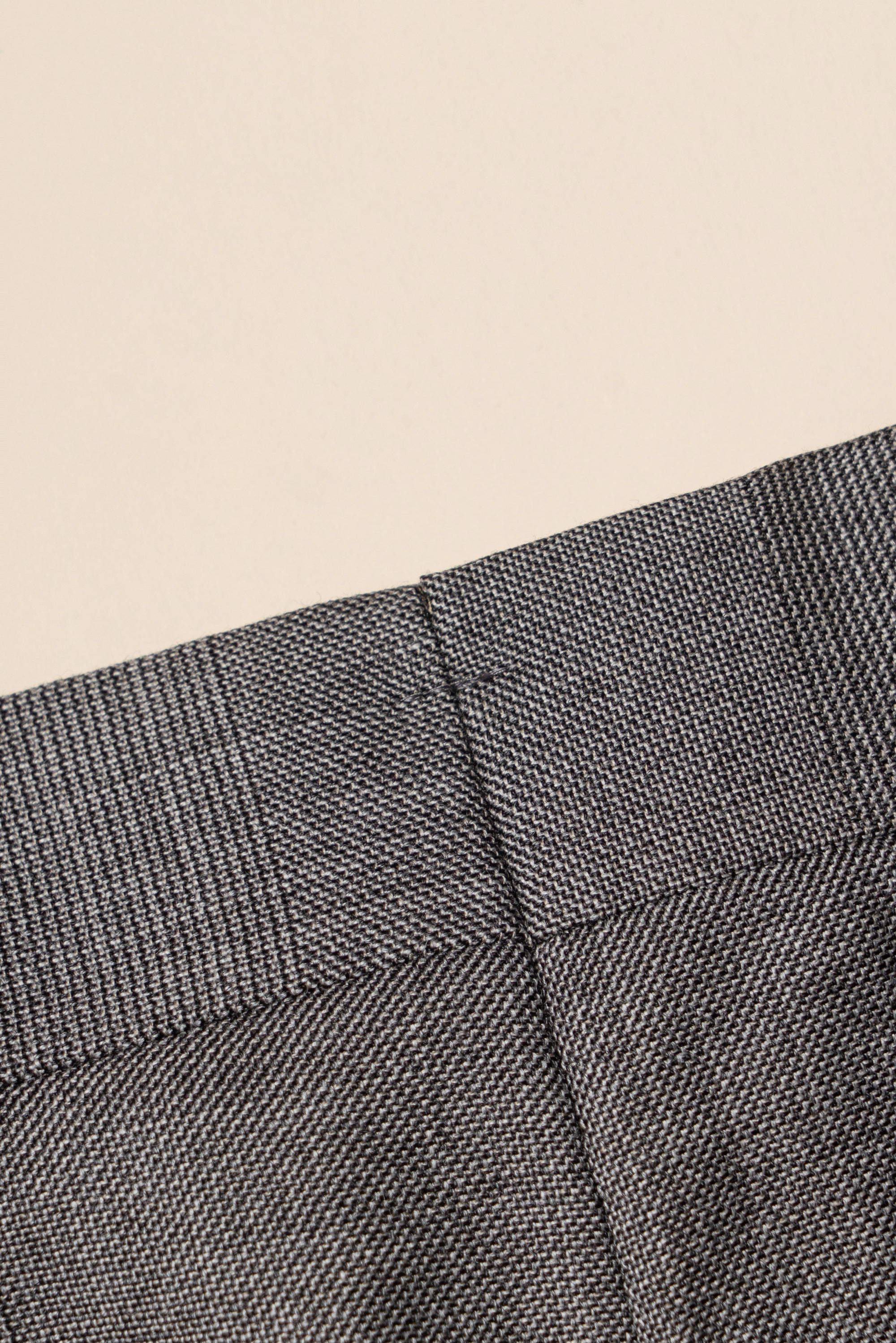 MTO Mid Grey Glen Check Worsted Wool Suit #481
