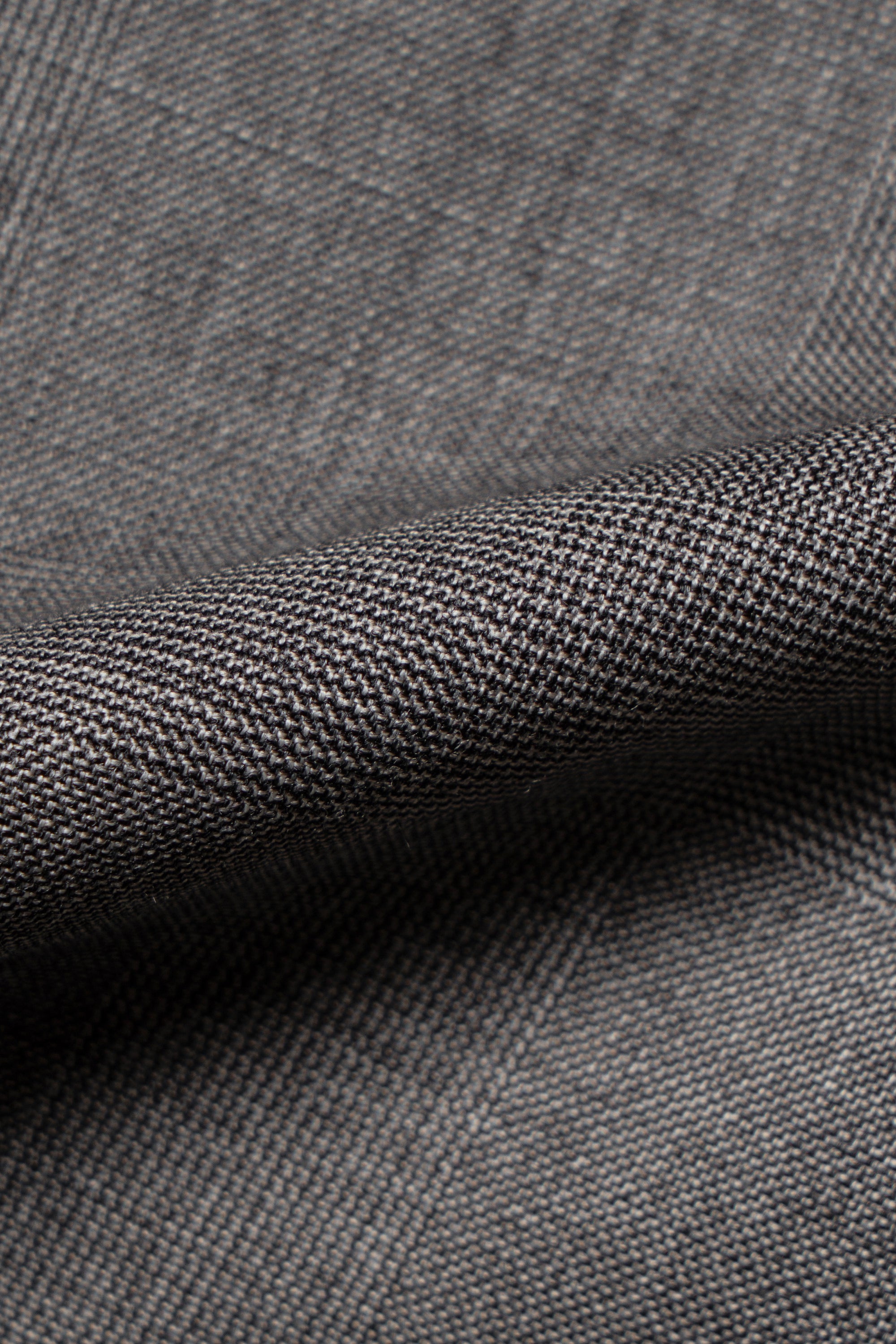 MTO Mid Grey Glen Check Worsted Wool Suit #481