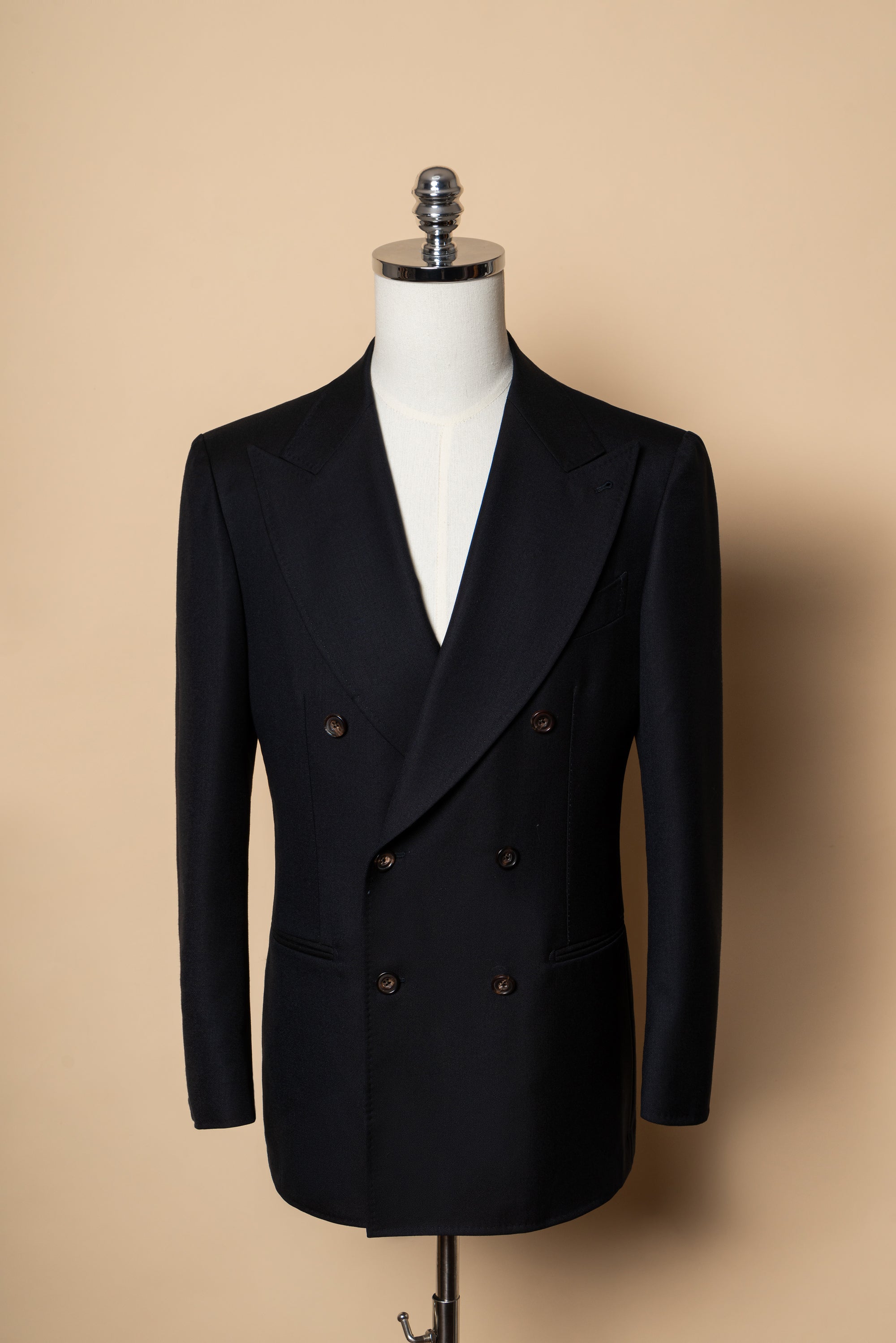 MTO Navy Worsted Wool Suit #478