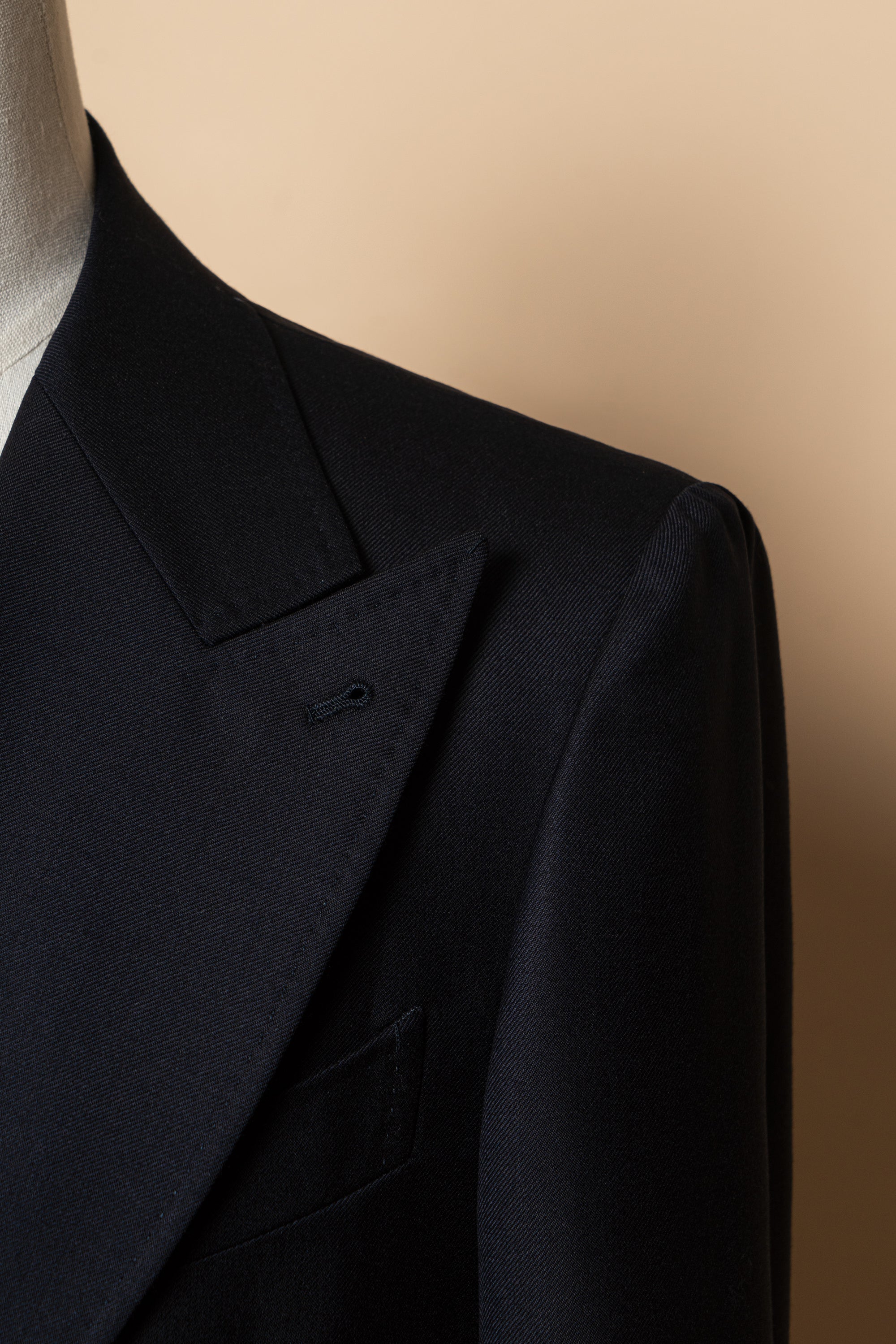 MTO Navy Worsted Wool Suit #478