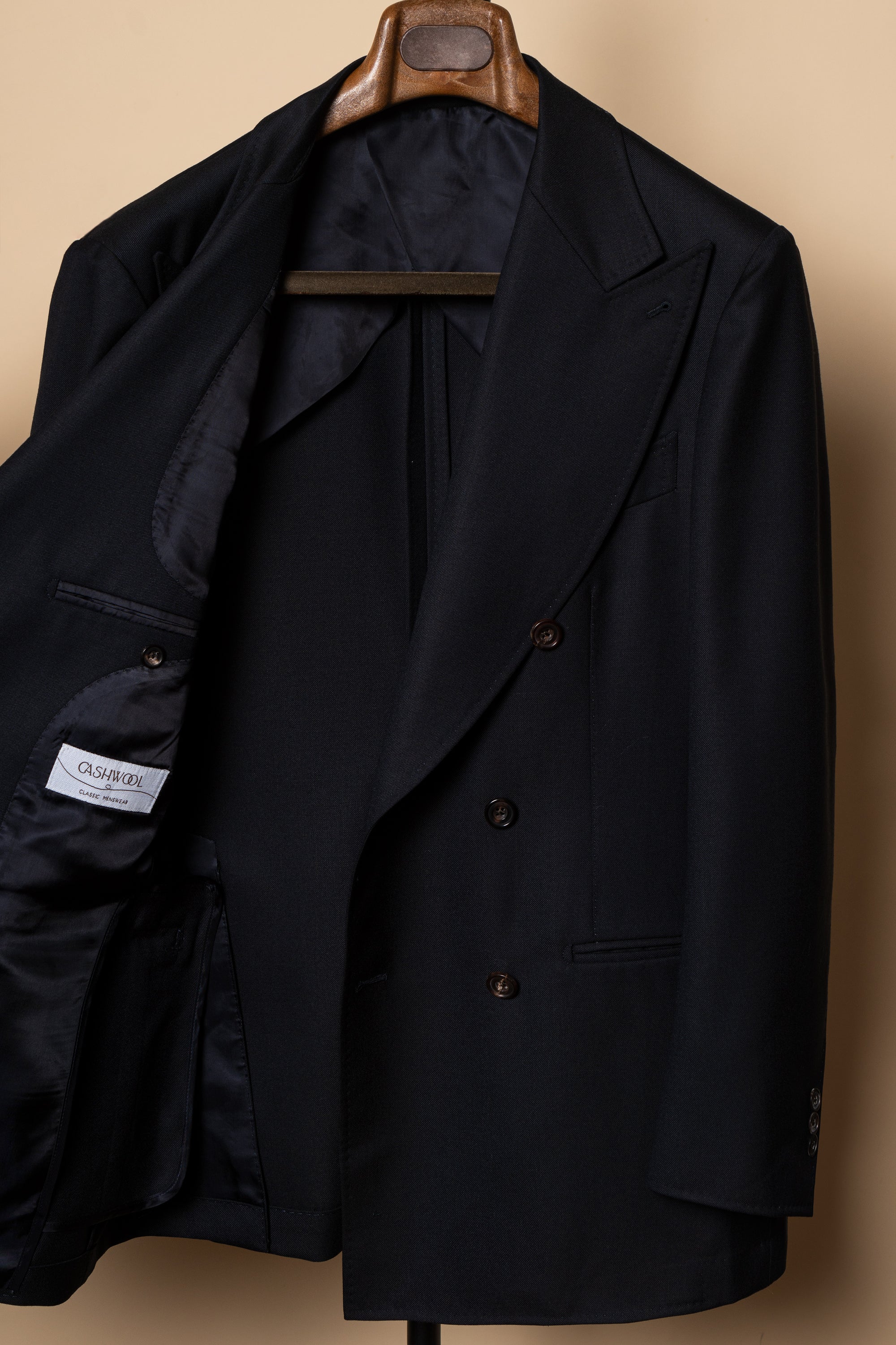 MTO Navy Worsted Wool Suit #478