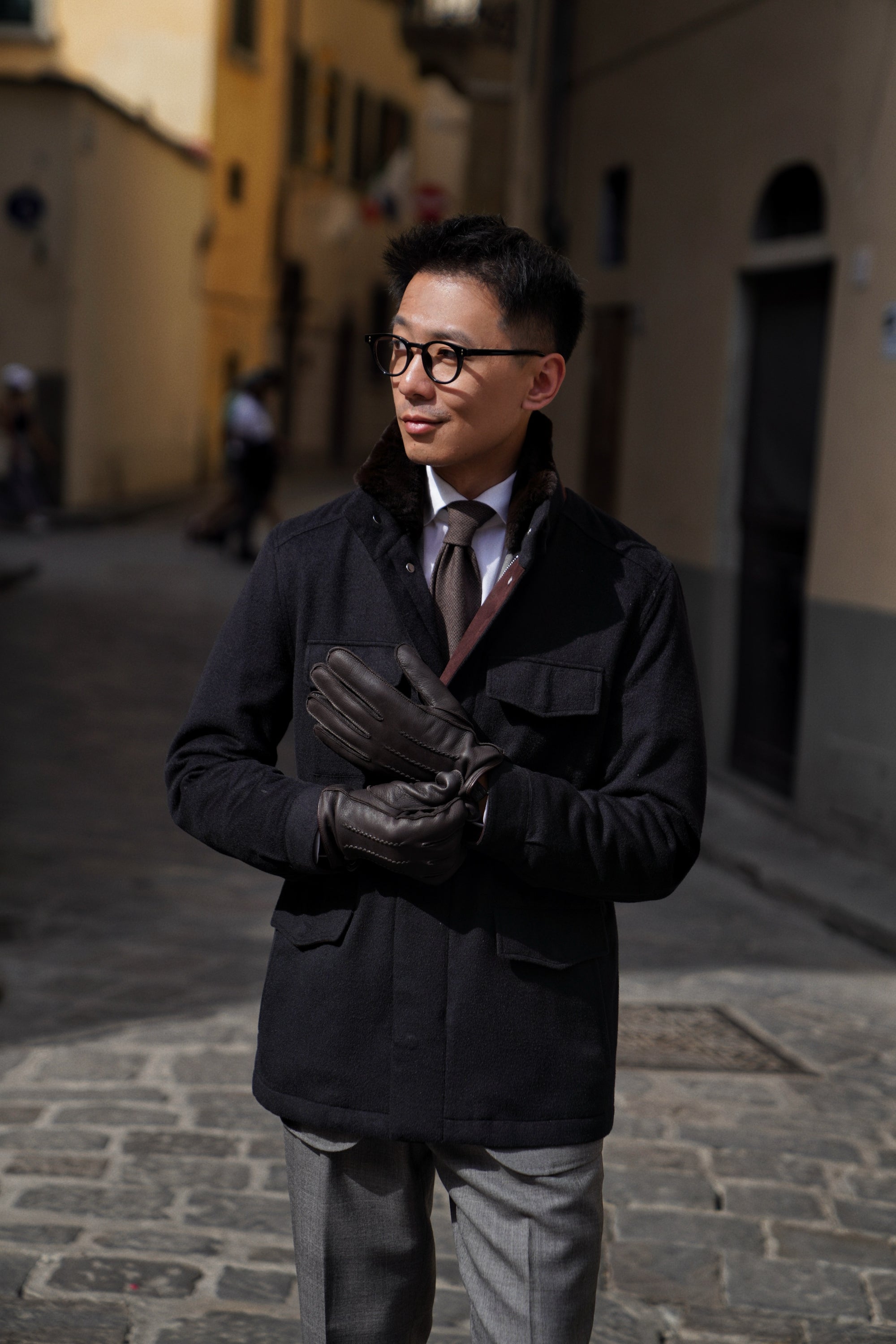 Black Silk Camel Hair Wool M65 Jacket #172