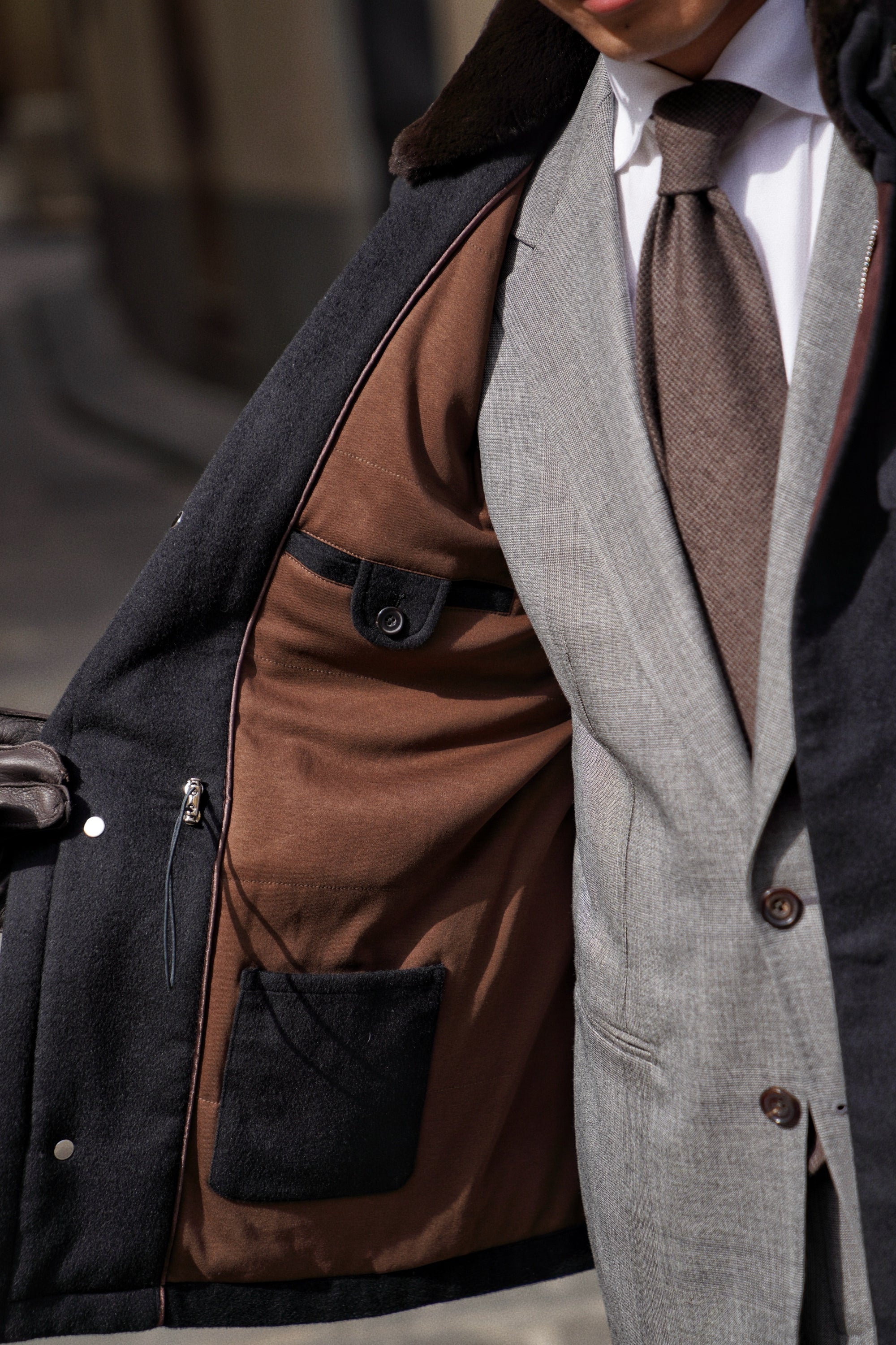 Black Silk Camel Hair Wool M65 Jacket #172