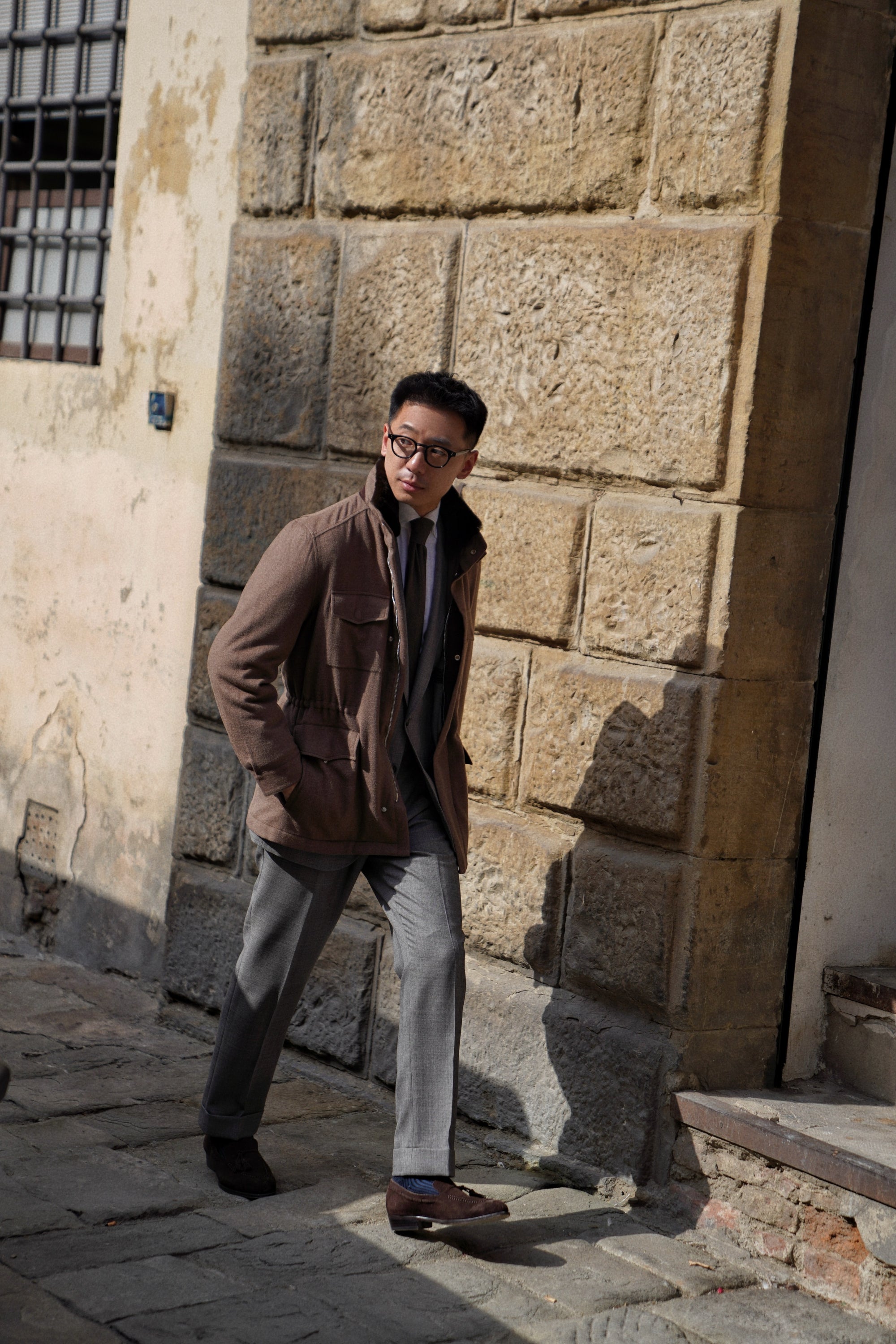 Mocha Silk Camel Hair Wool M65 Jacket #174