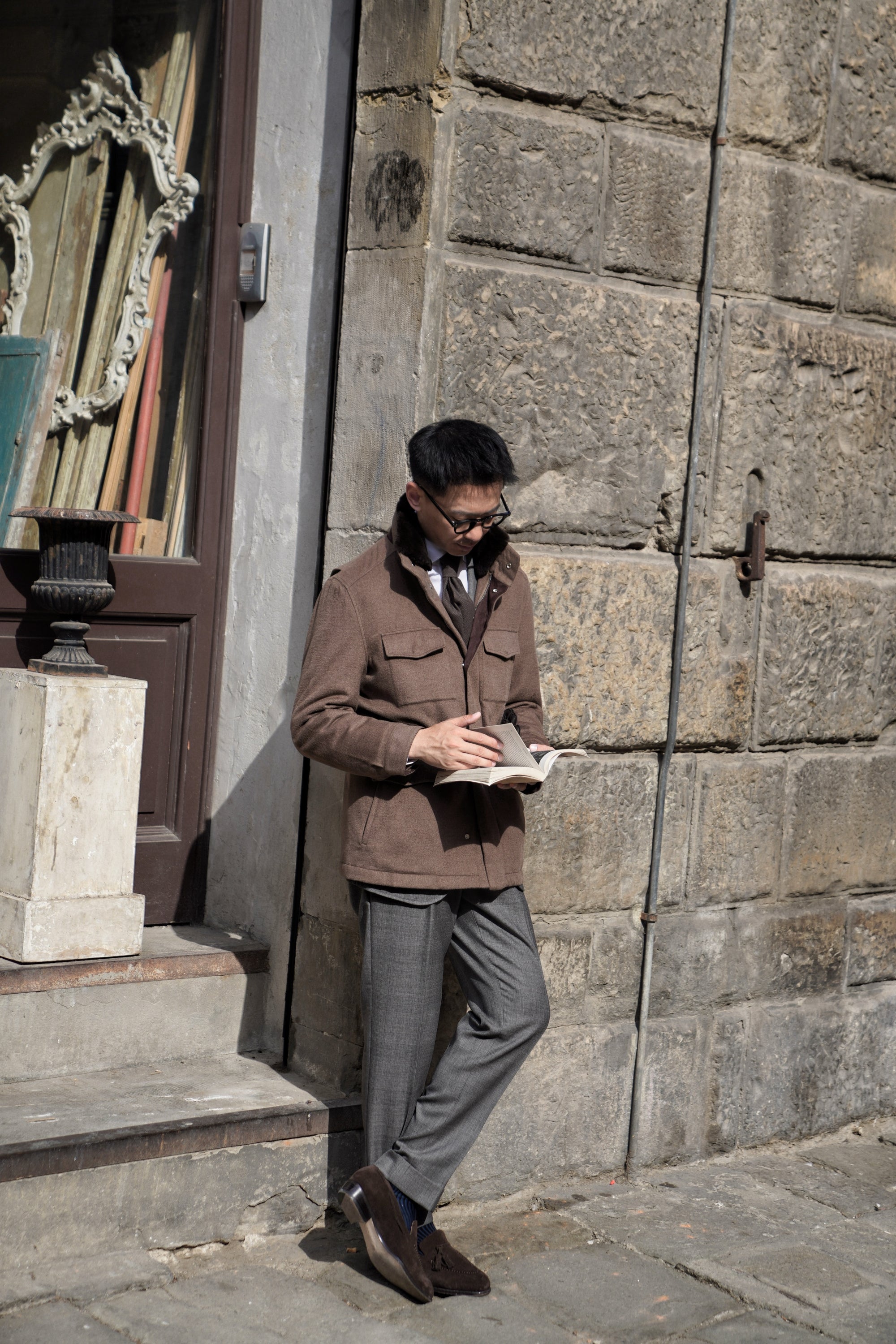 Mocha Silk Camel Hair Wool M65 Jacket #174