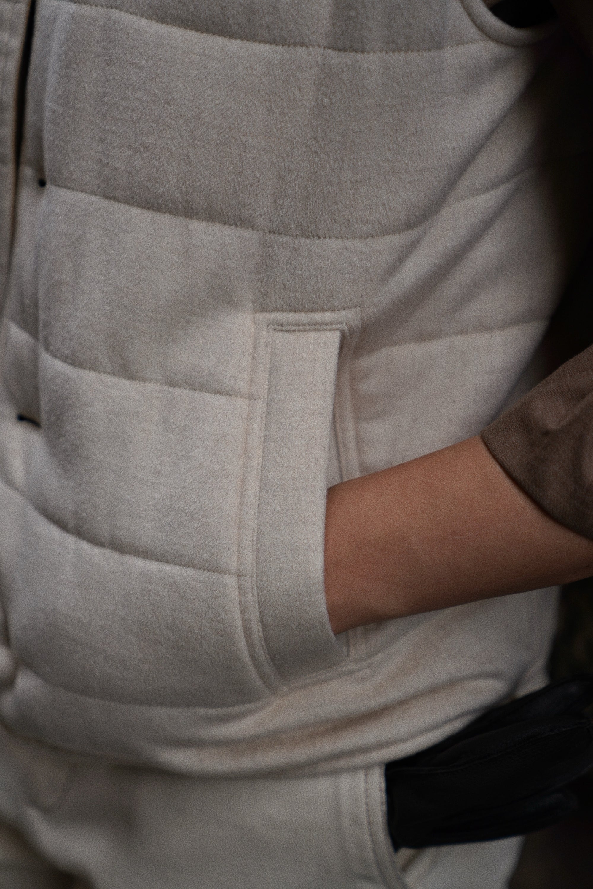 Cream Wool Silk Gilet #160