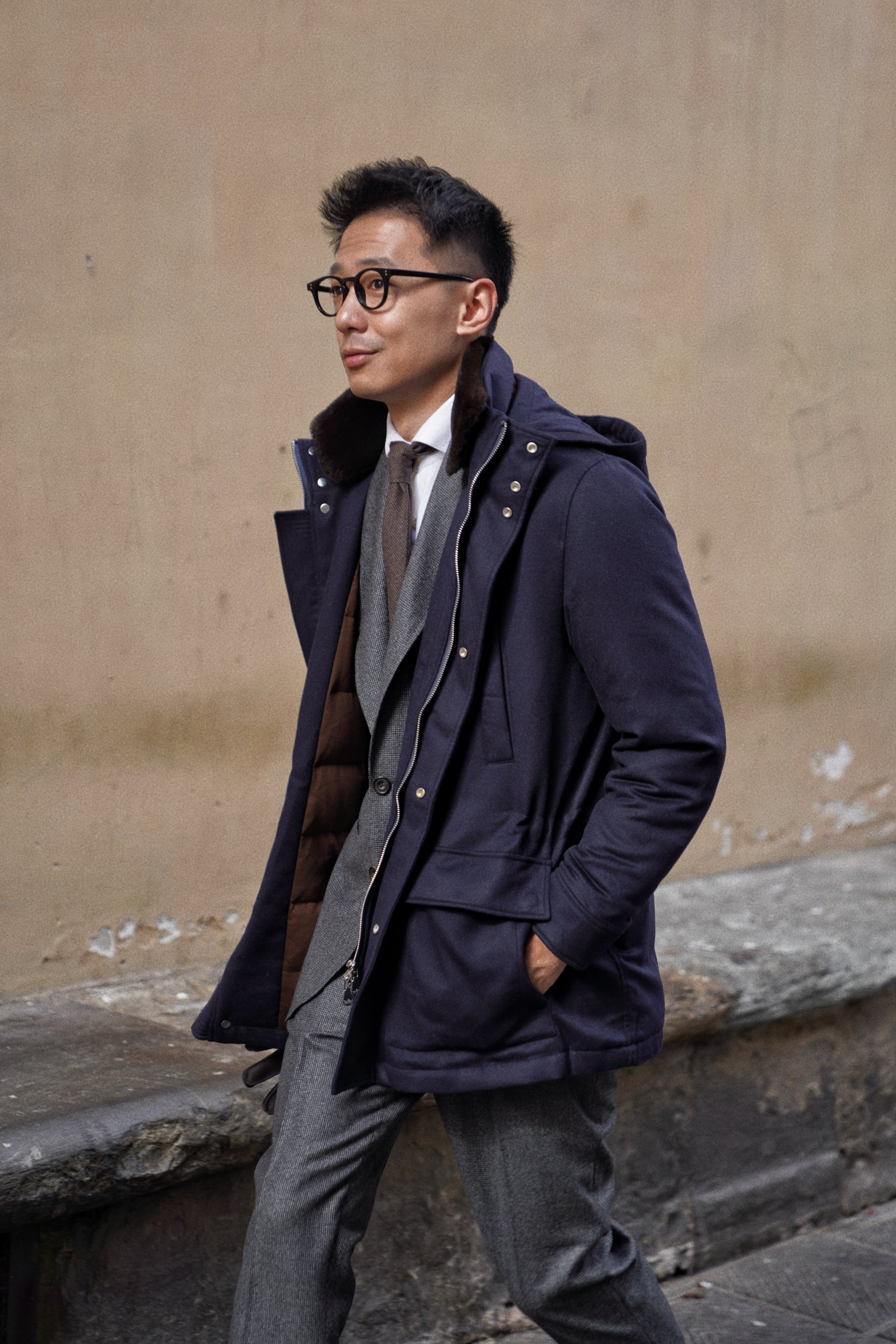 Navy Wool Cashmere N3B Parka #185