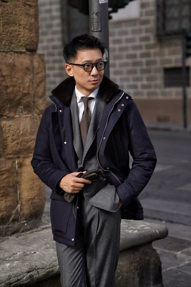 Navy Wool Cashmere N3B Parka #185