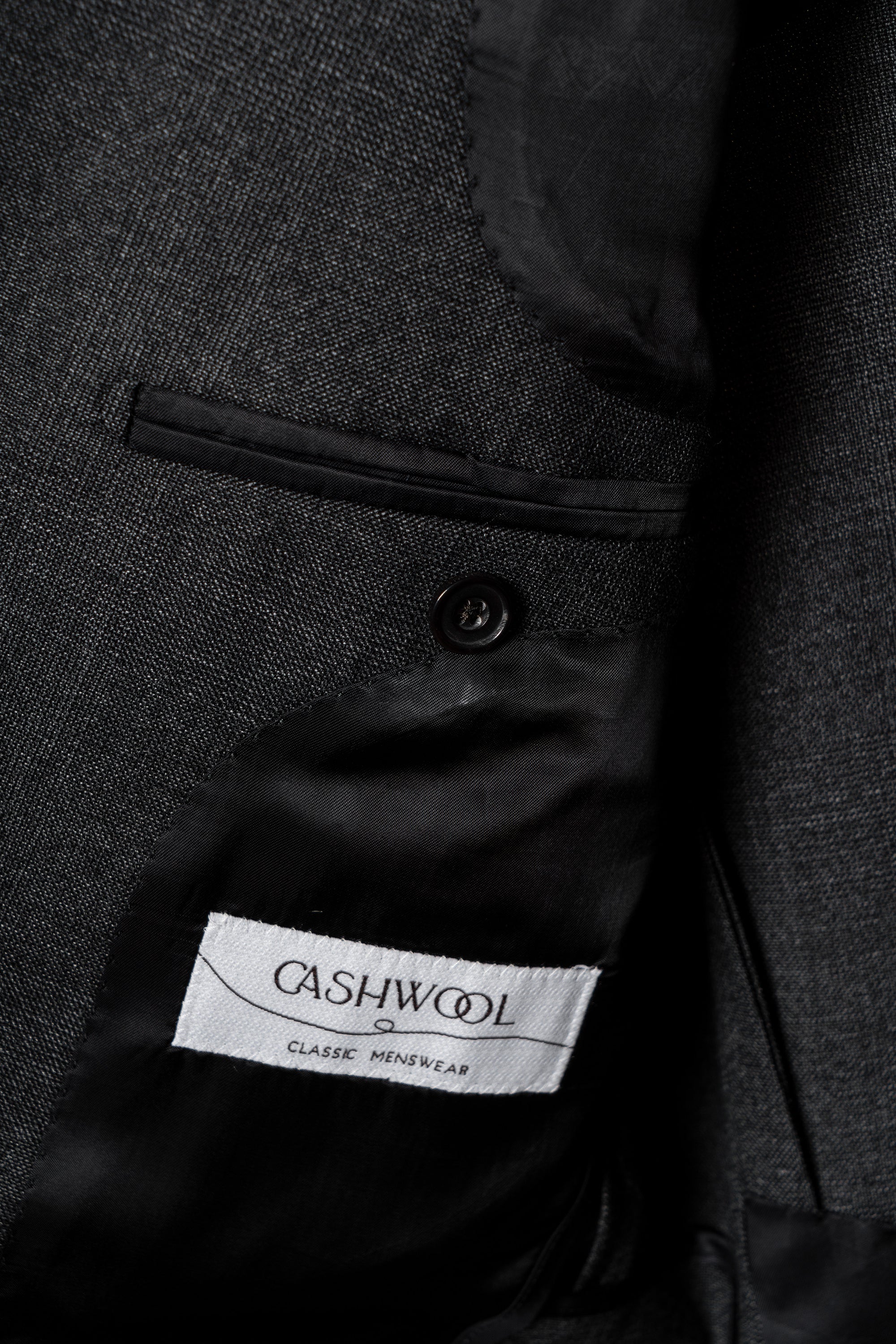 MTO Dark Grey Glen Check Worsted Wool Suit #482
