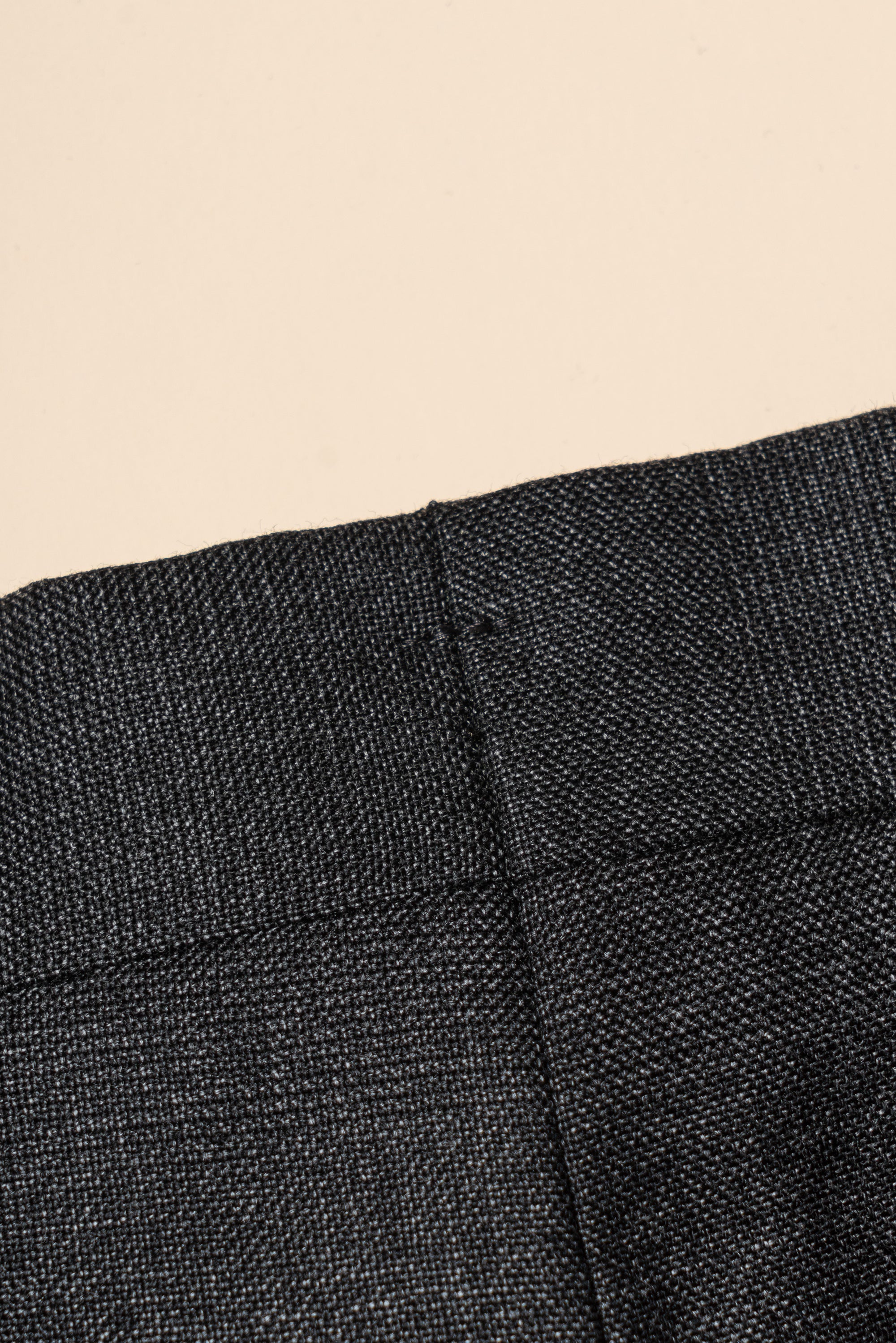 MTO Dark Grey Glen Check Worsted Wool Suit #482