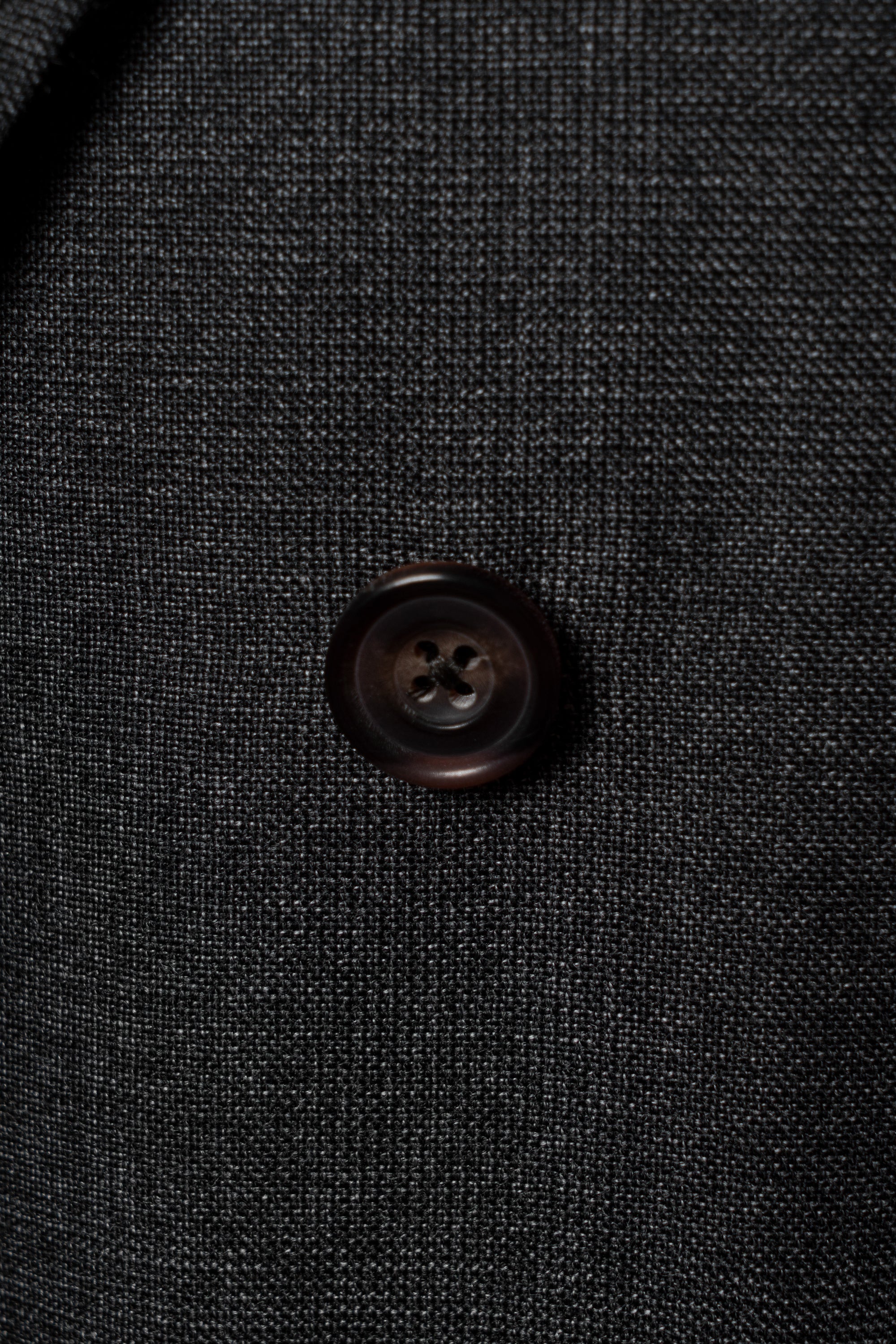 MTO Dark Grey Glen Check Worsted Wool Suit #482