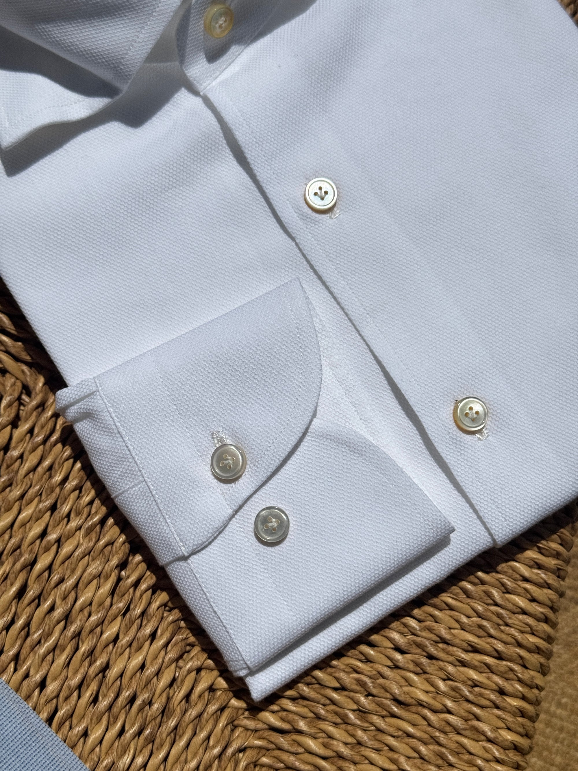 MTO Handcrafted Albini Pique Cotton Shirt #61 #62