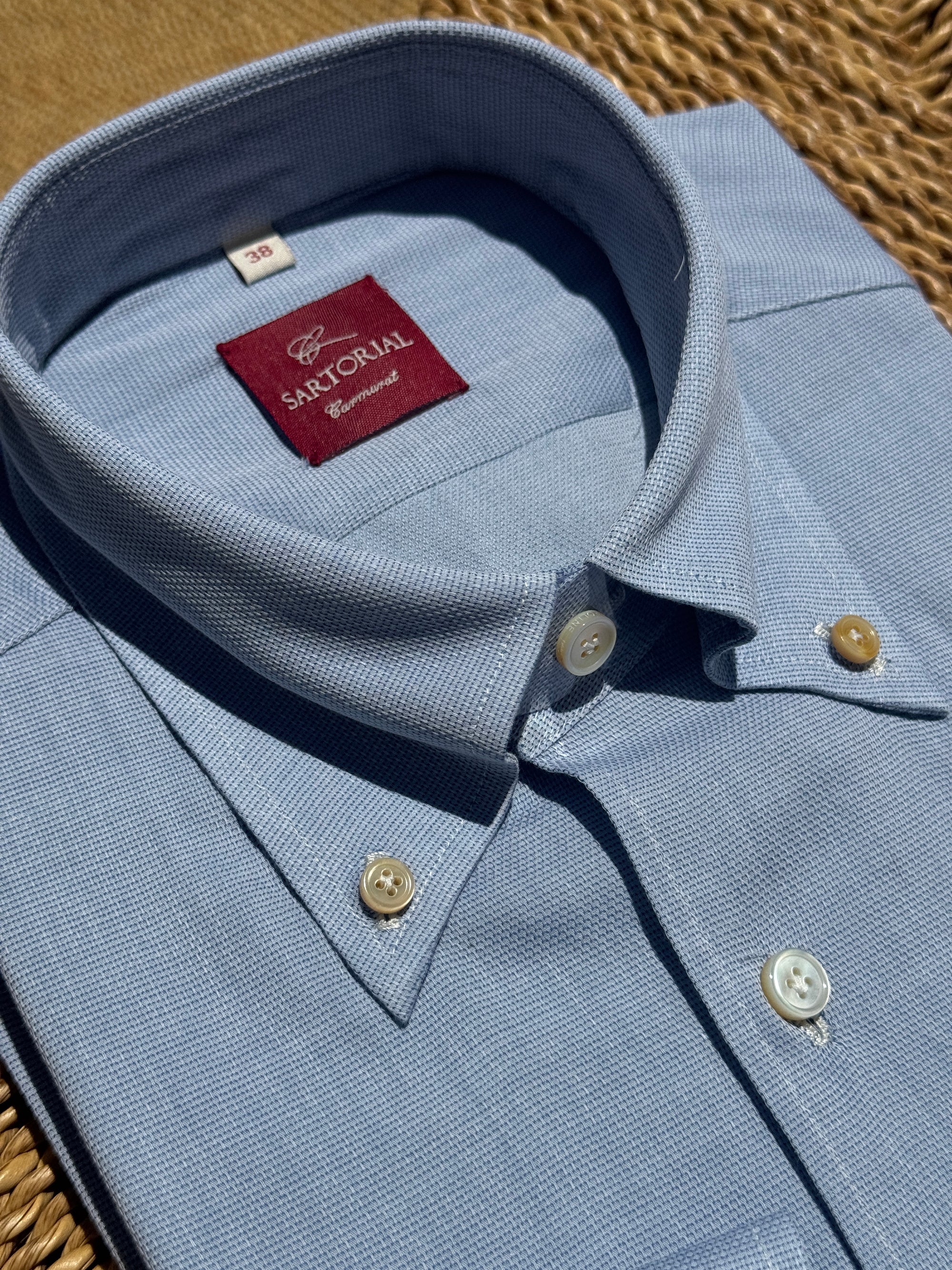 MTO Handcrafted Albini Pique Cotton Shirt #61 #62