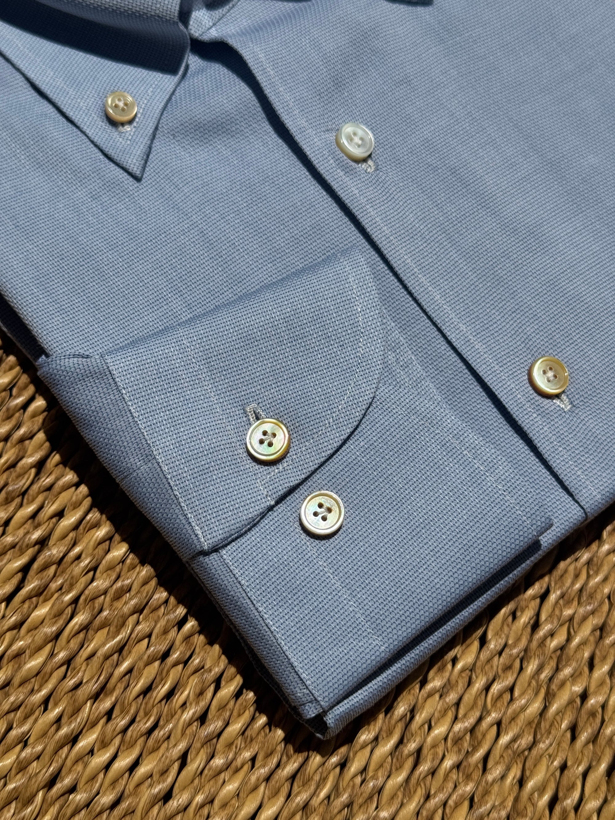 MTO Handcrafted Albini Pique Cotton Shirt #61 #62