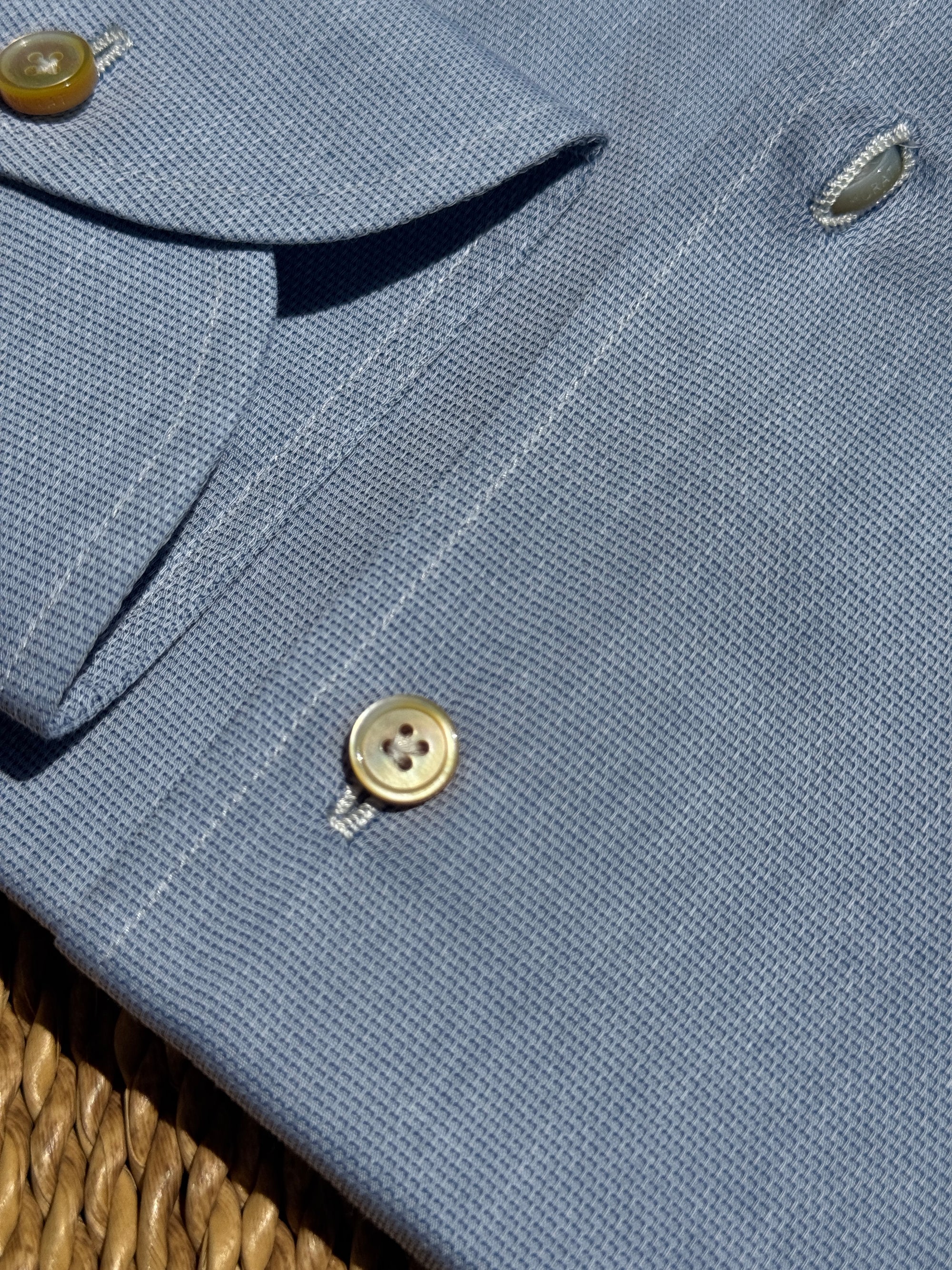 MTO Handcrafted Albini Pique Cotton Shirt #61 #62
