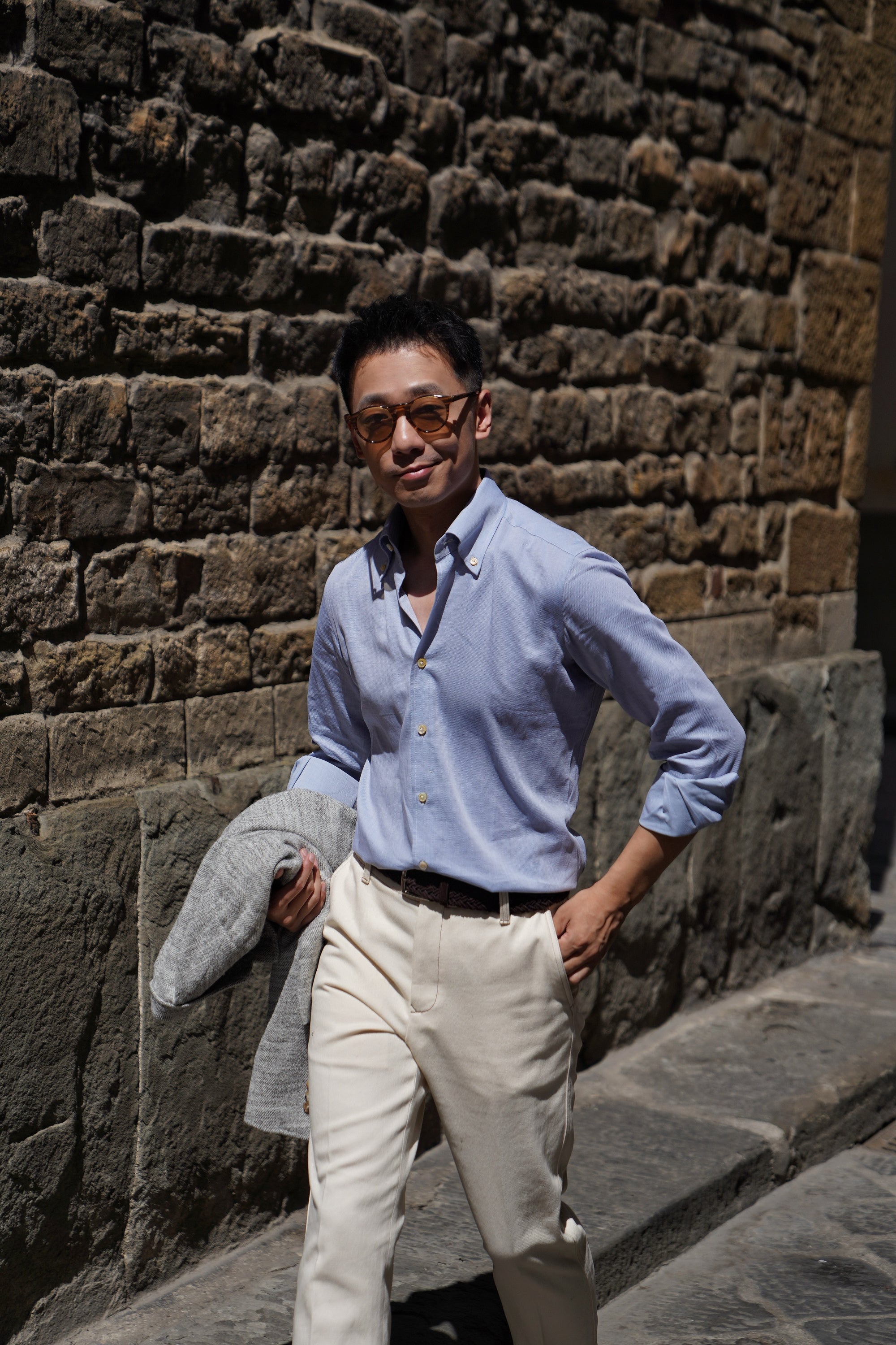 MTO Handcrafted Albini Pique Cotton Shirt #61 #62