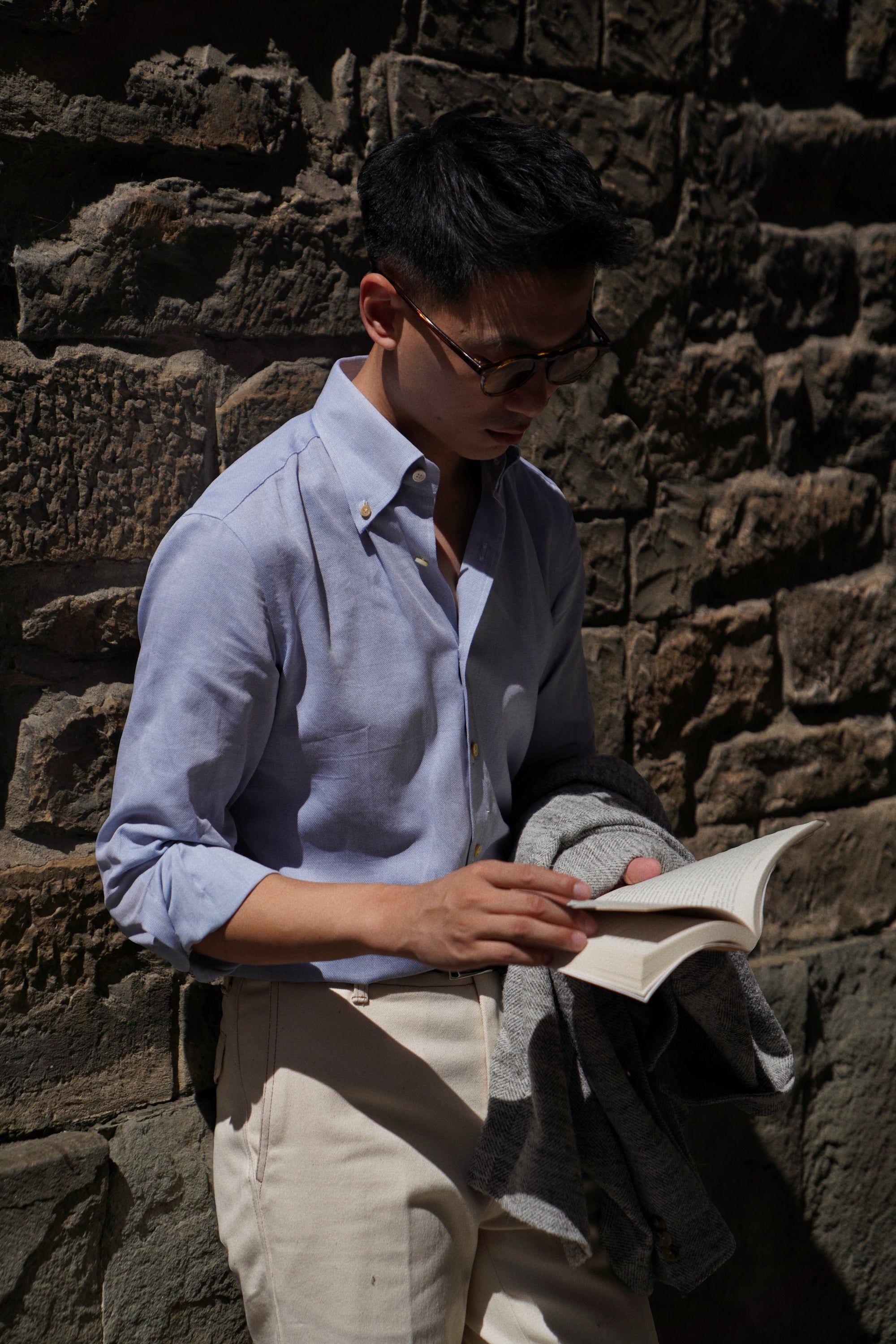 MTO Handcrafted Albini Pique Cotton Shirt #61 #62