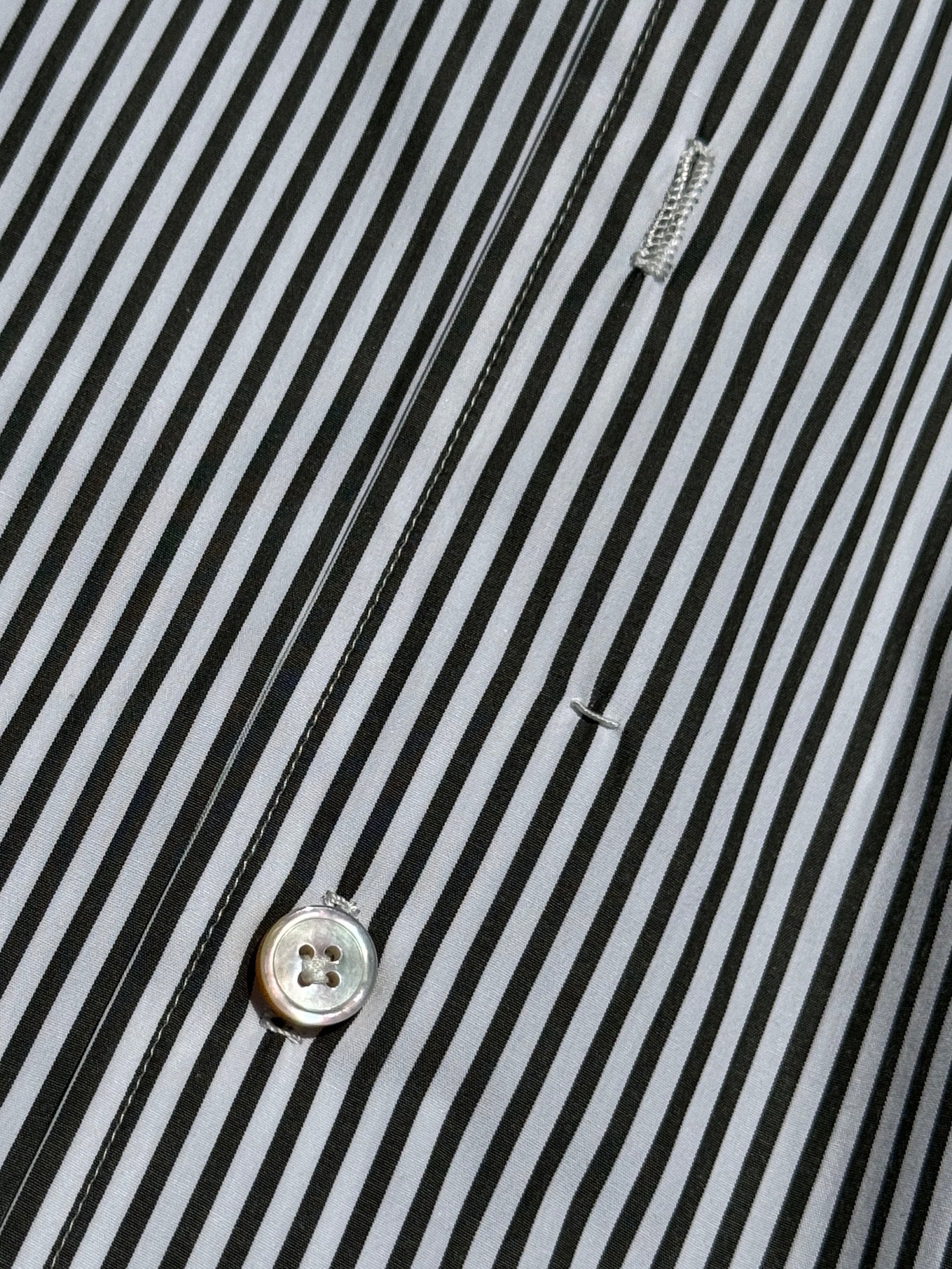 MTO Handcrafted Brown Stripe Albini Cotton Shirt #60