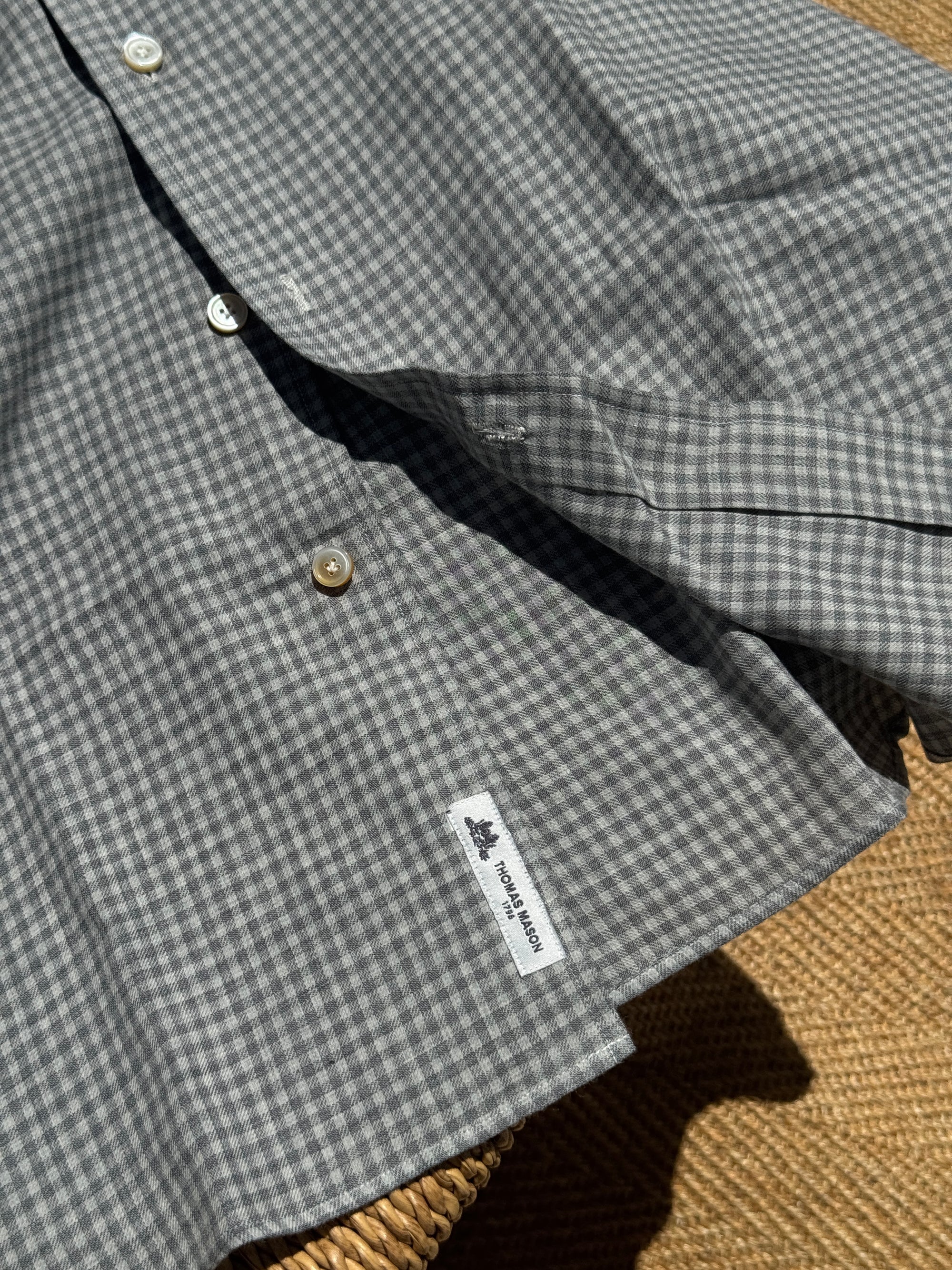 MTO Handcrafted Plaid Thomas Mason Cashmere Blending Shirt #57 #58