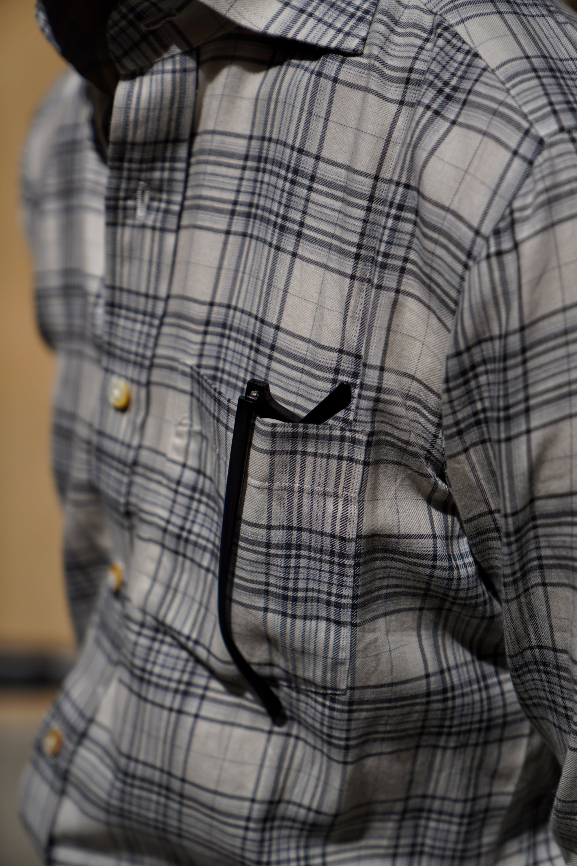 MTO Handcrafted Plaid Thomas Mason Cashmere Blending Shirt #57 #58