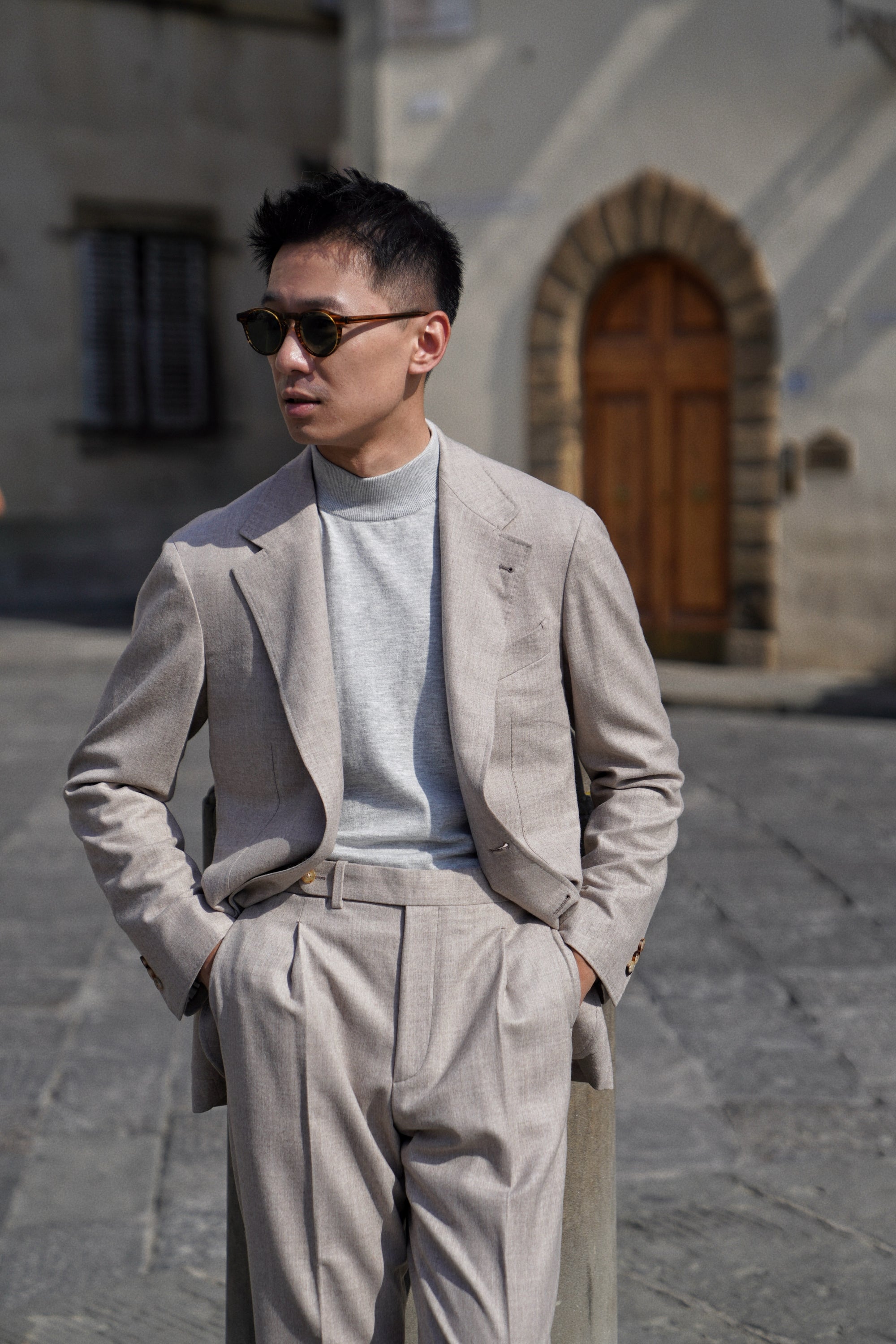 MTO Camel Twill Flannel Suit #410