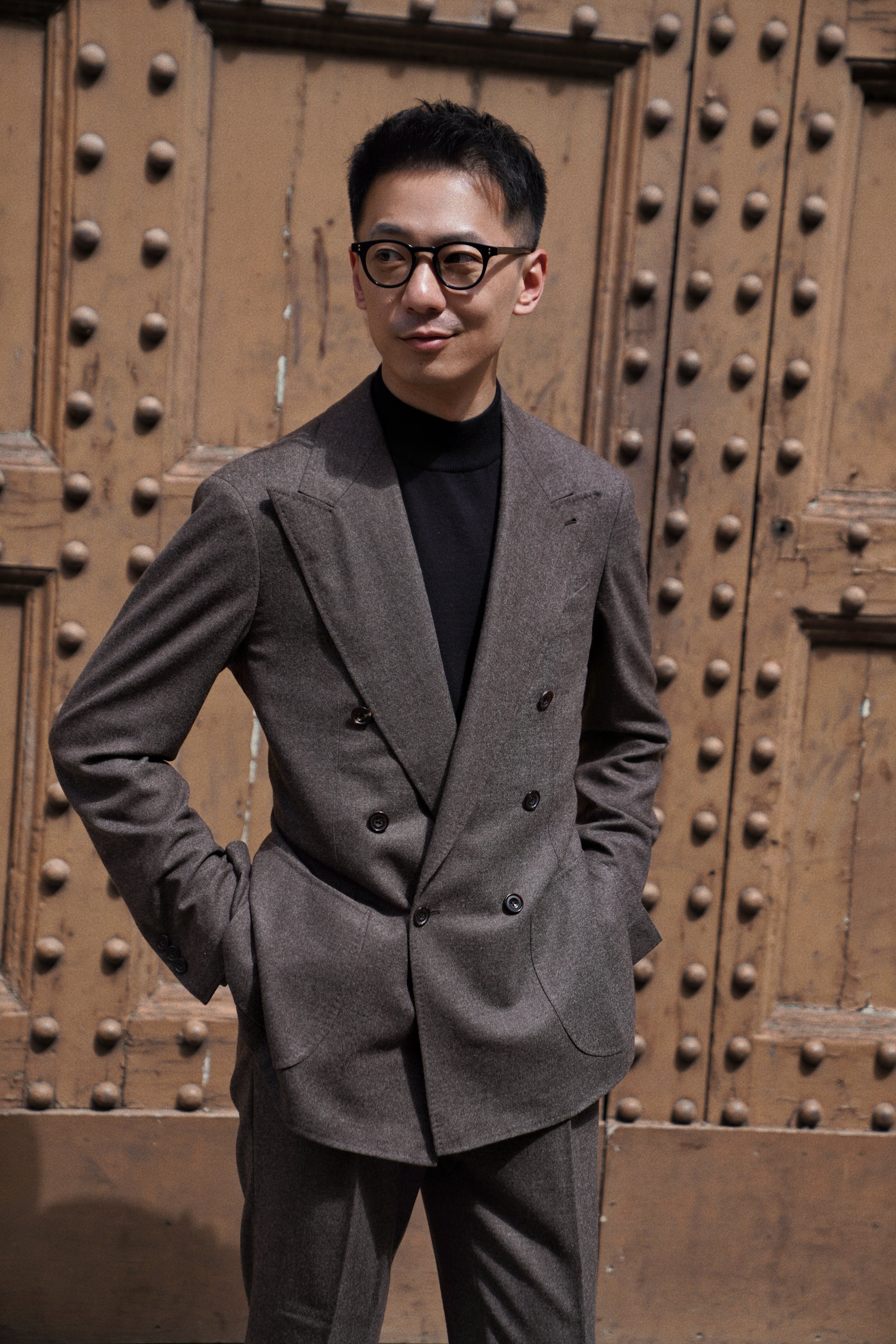 MTO Brown Twill Flannel Suit #411