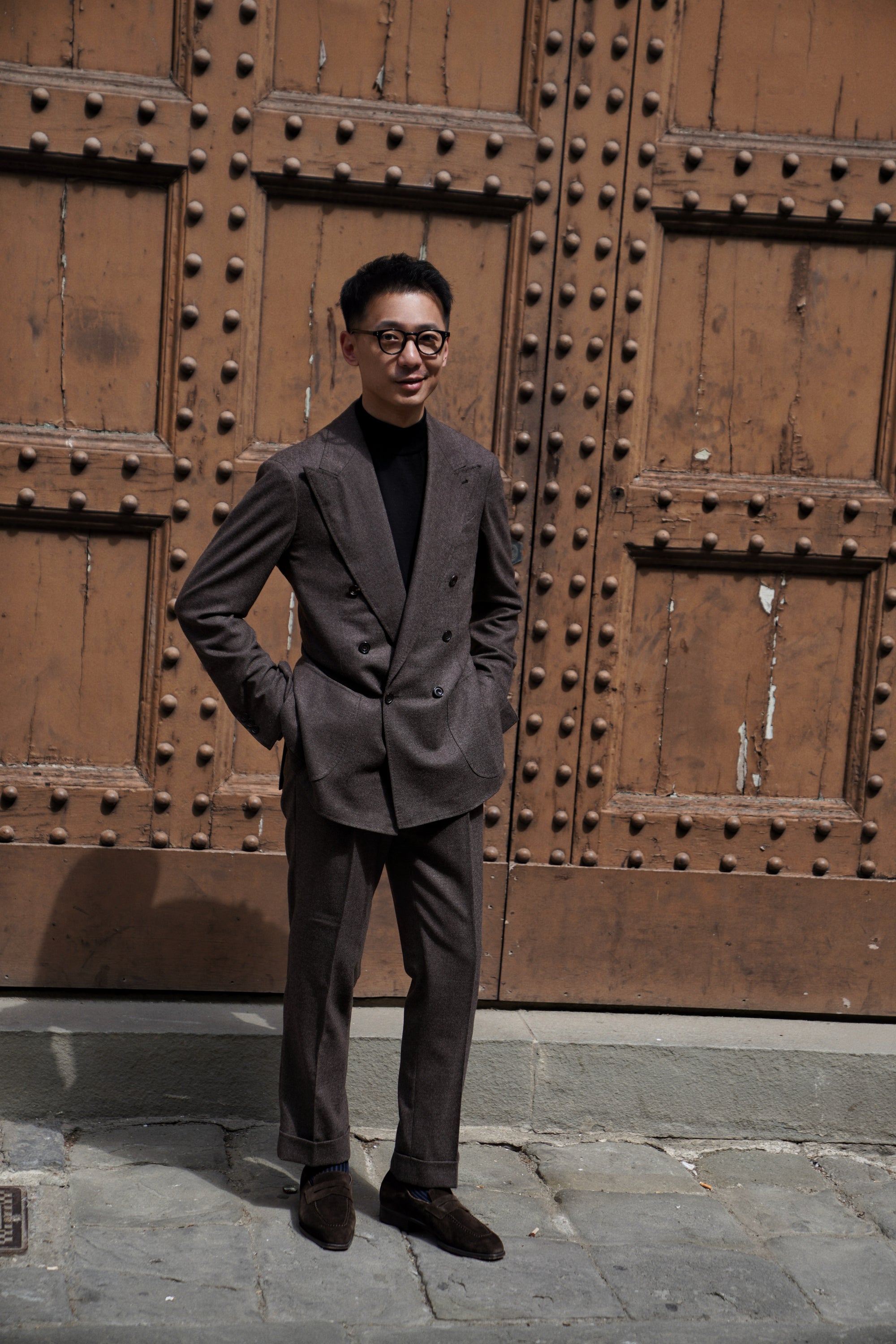 MTO Brown Twill Flannel Suit #411