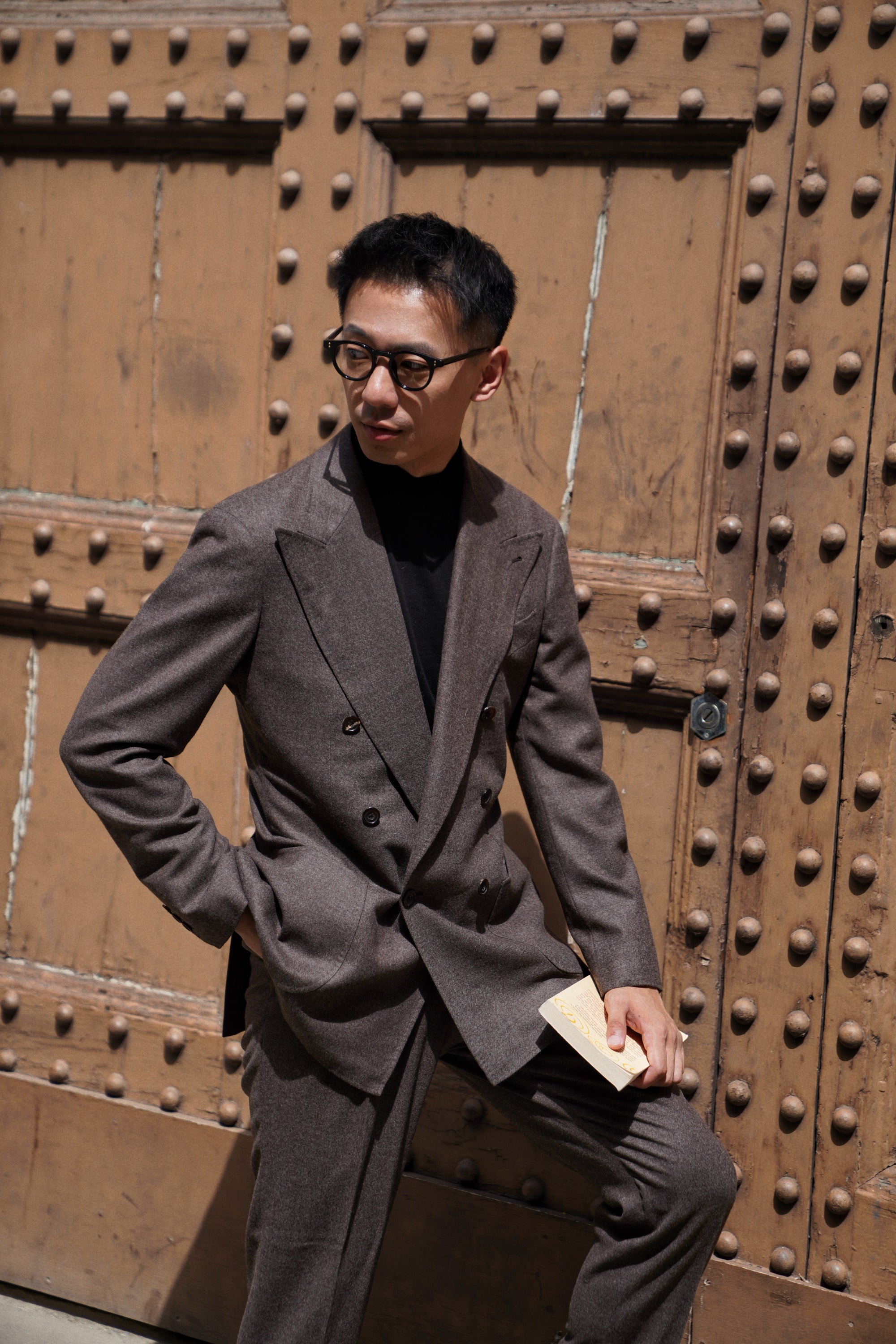 MTO Brown Twill Flannel Suit #411