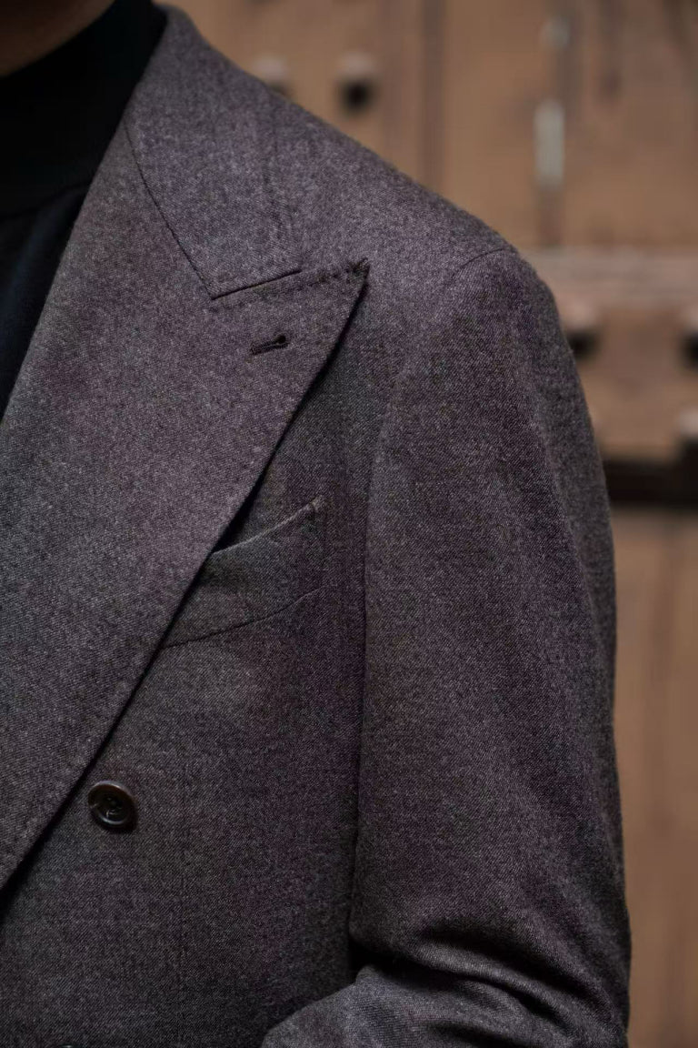 MTO Brown Twill Flannel Suit #411