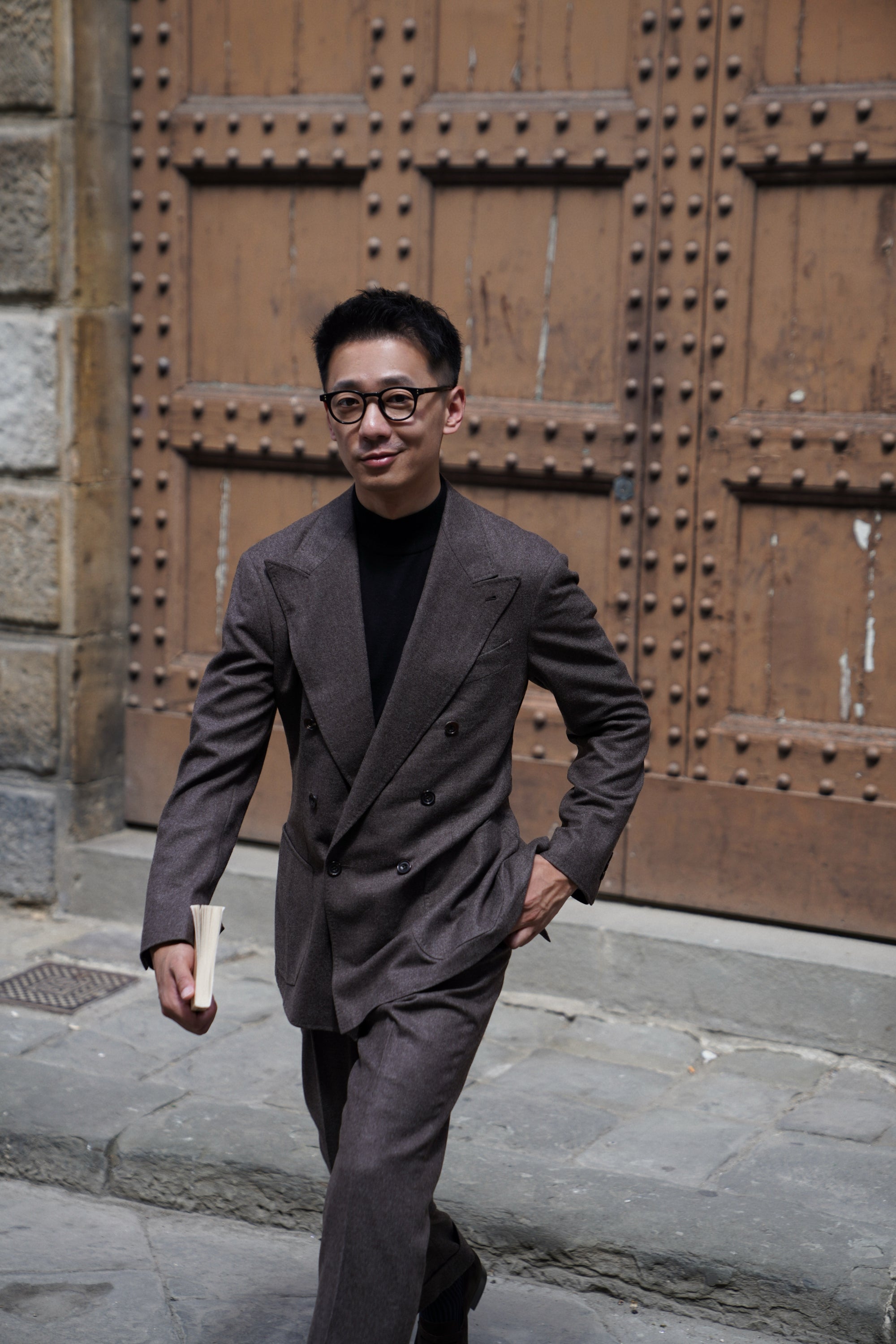 MTO Brown Twill Flannel Suit #411