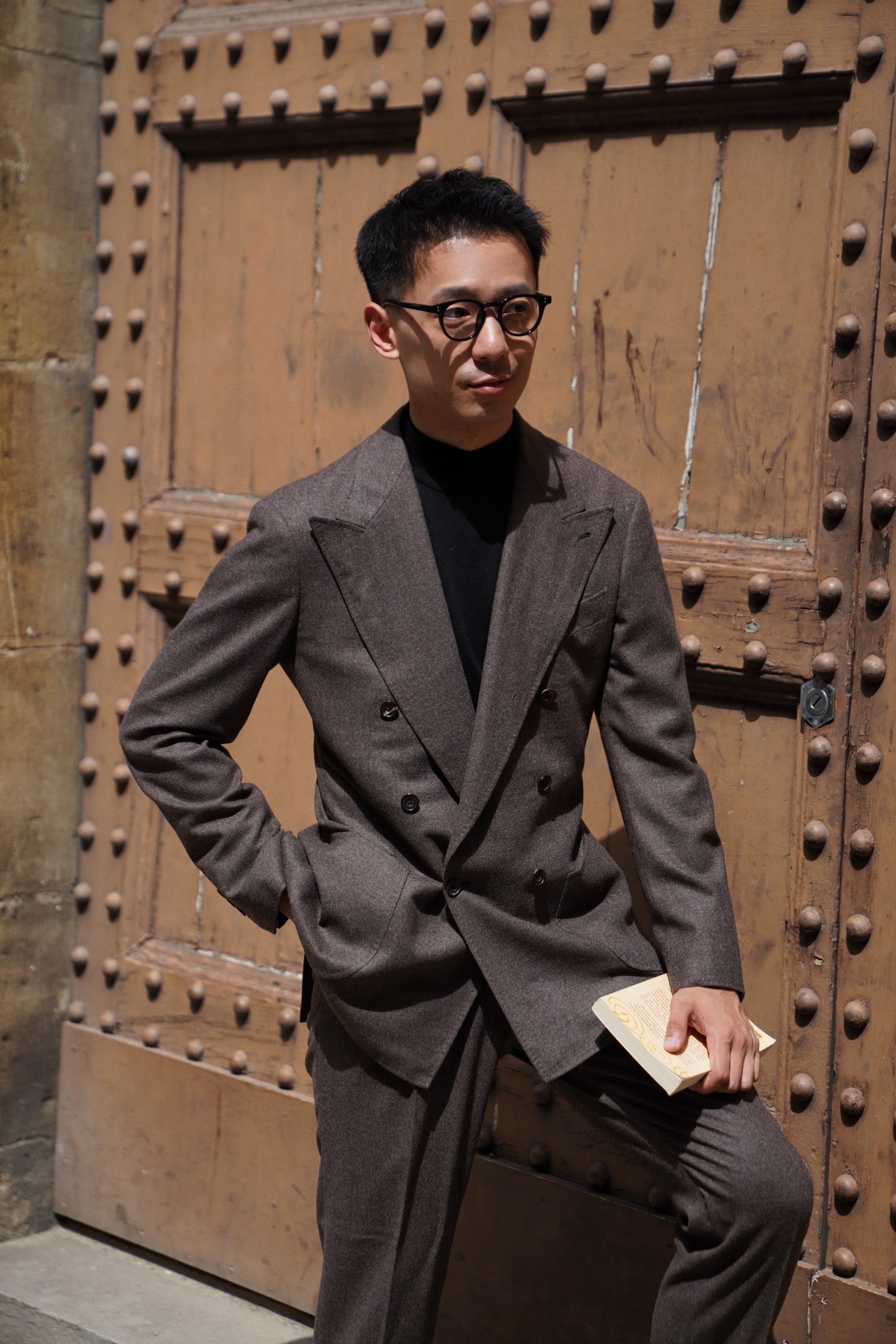 MTO Brown Twill Flannel Suit #411