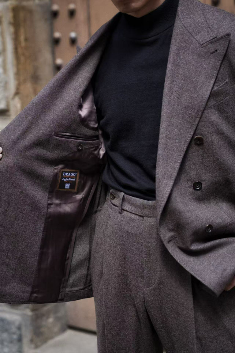 MTO Brown Twill Flannel Suit #411