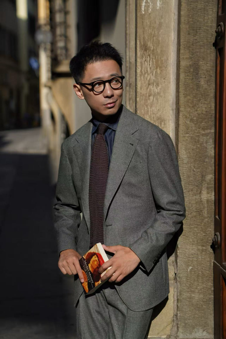 MTO Green Twill Flannel Suit #375