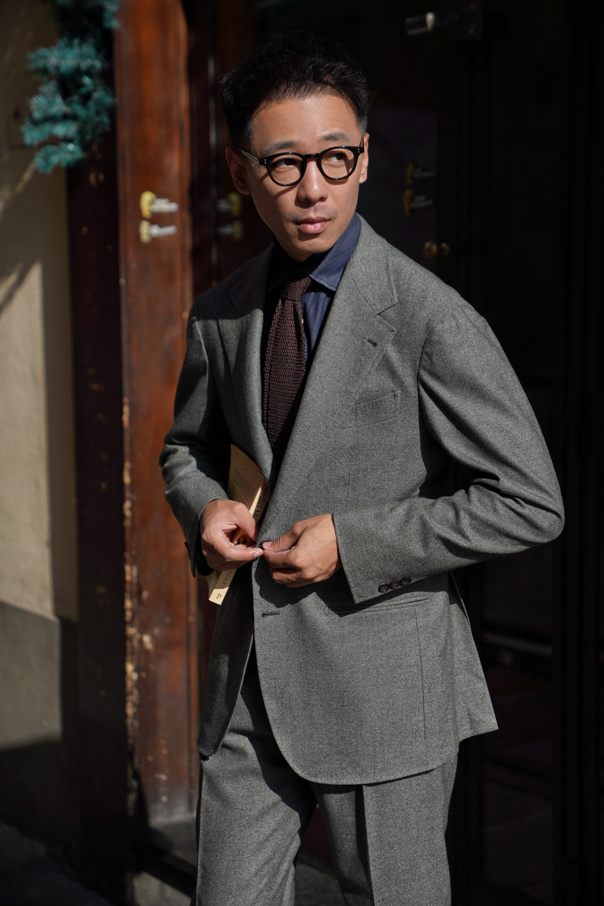 MTO Green Twill Flannel Suit #375