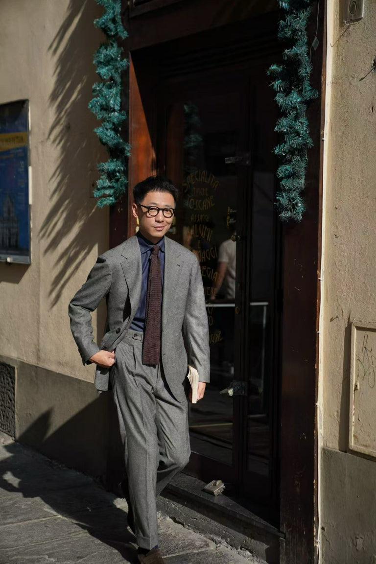 MTO Green Twill Flannel Suit #375