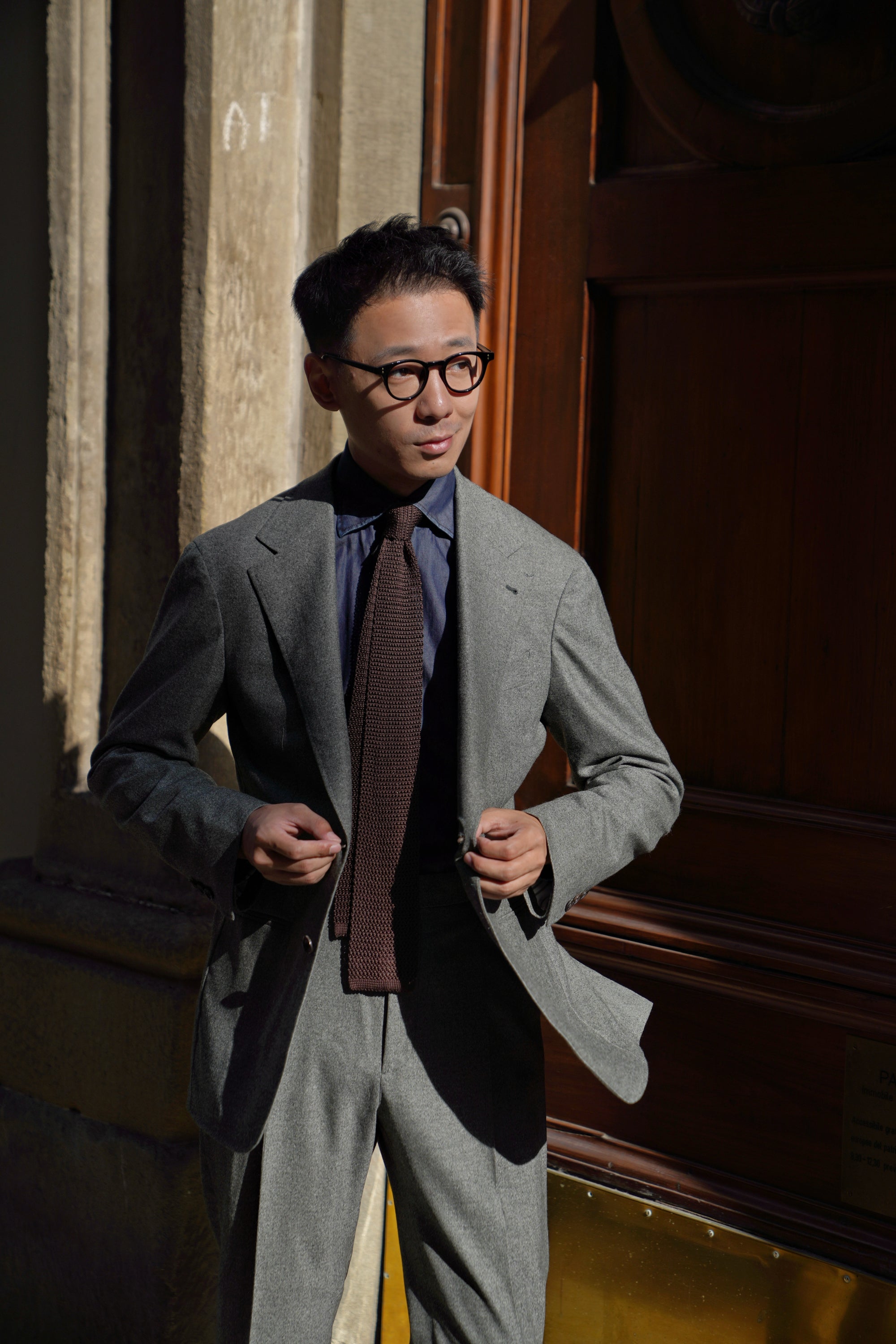 MTO Green Twill Flannel Suit #375