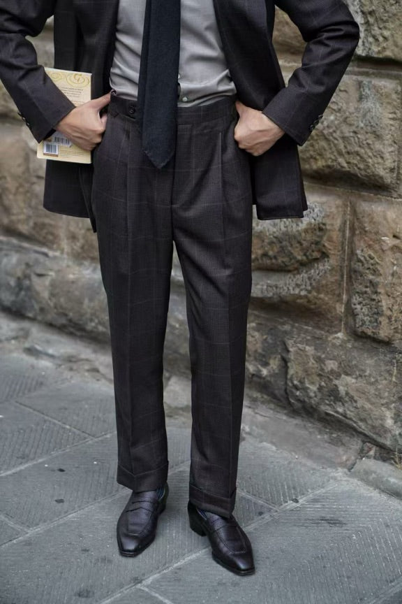 MTO Brown Glen Check Suit #415