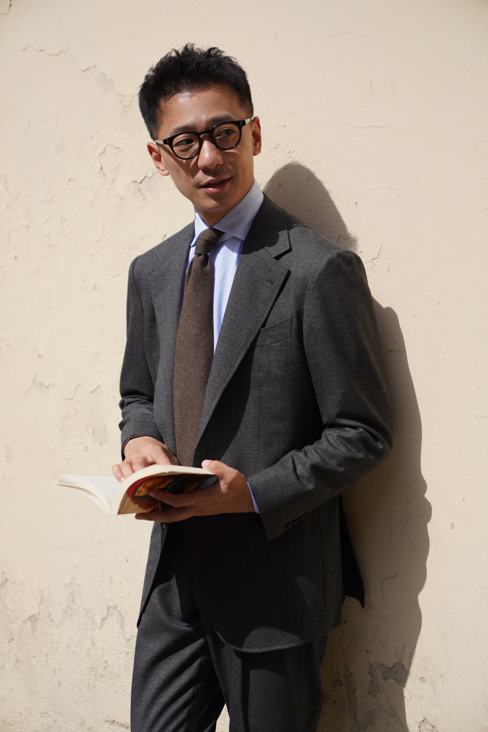 MTO Dark Grey Sharkskin Suit #417