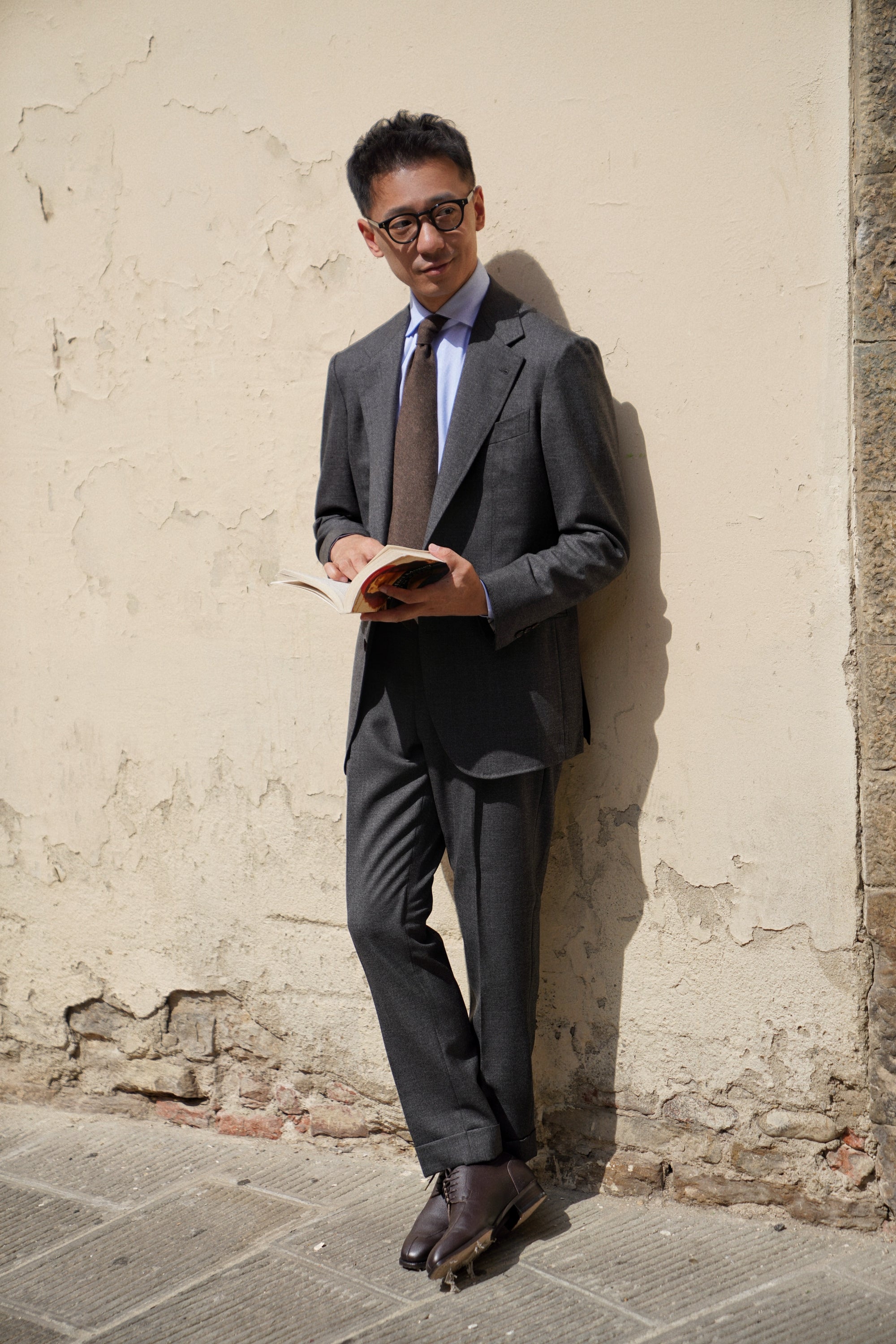 MTO Dark Grey Sharkskin Suit #417