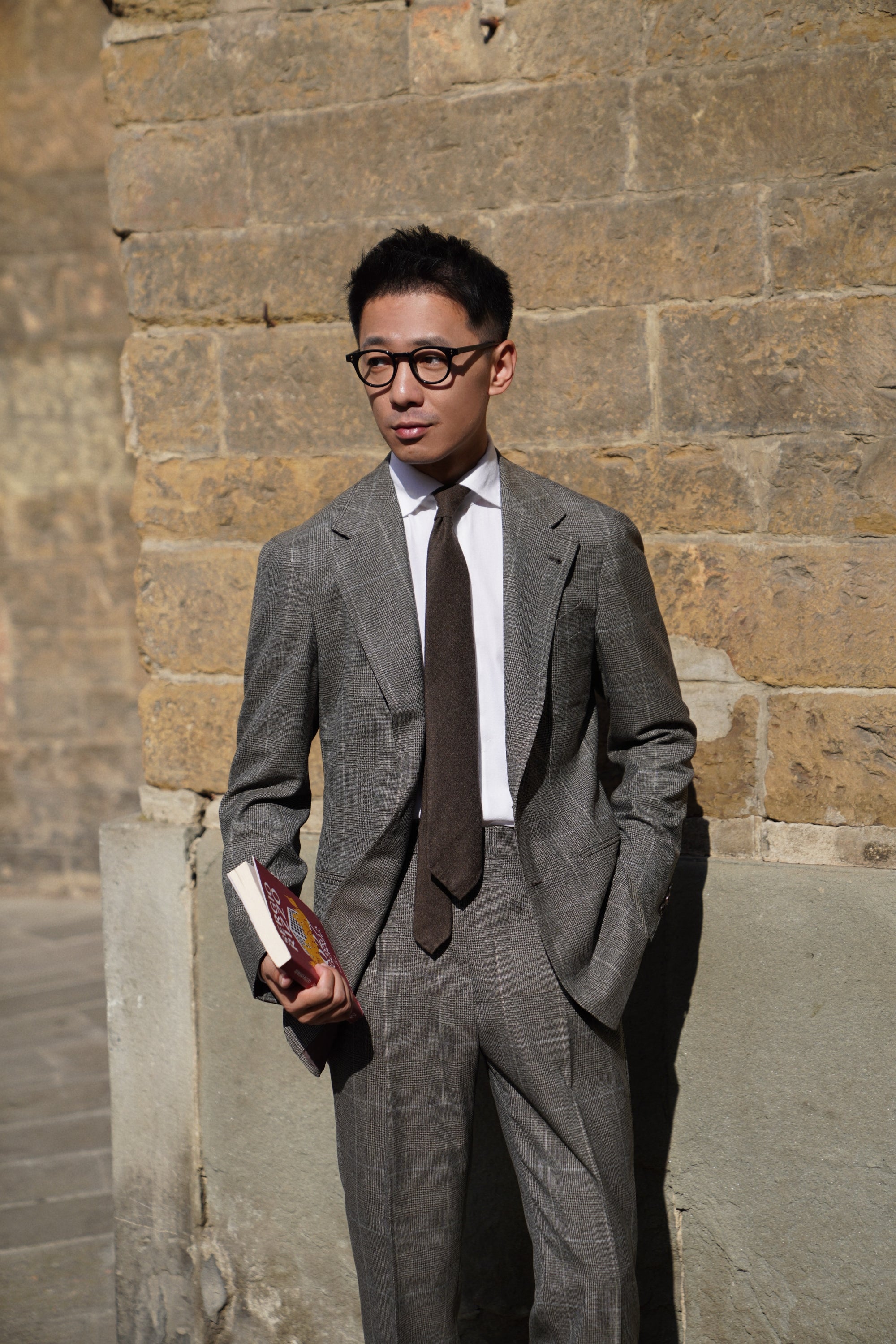 MTO Taupe Glen Check Suit #416