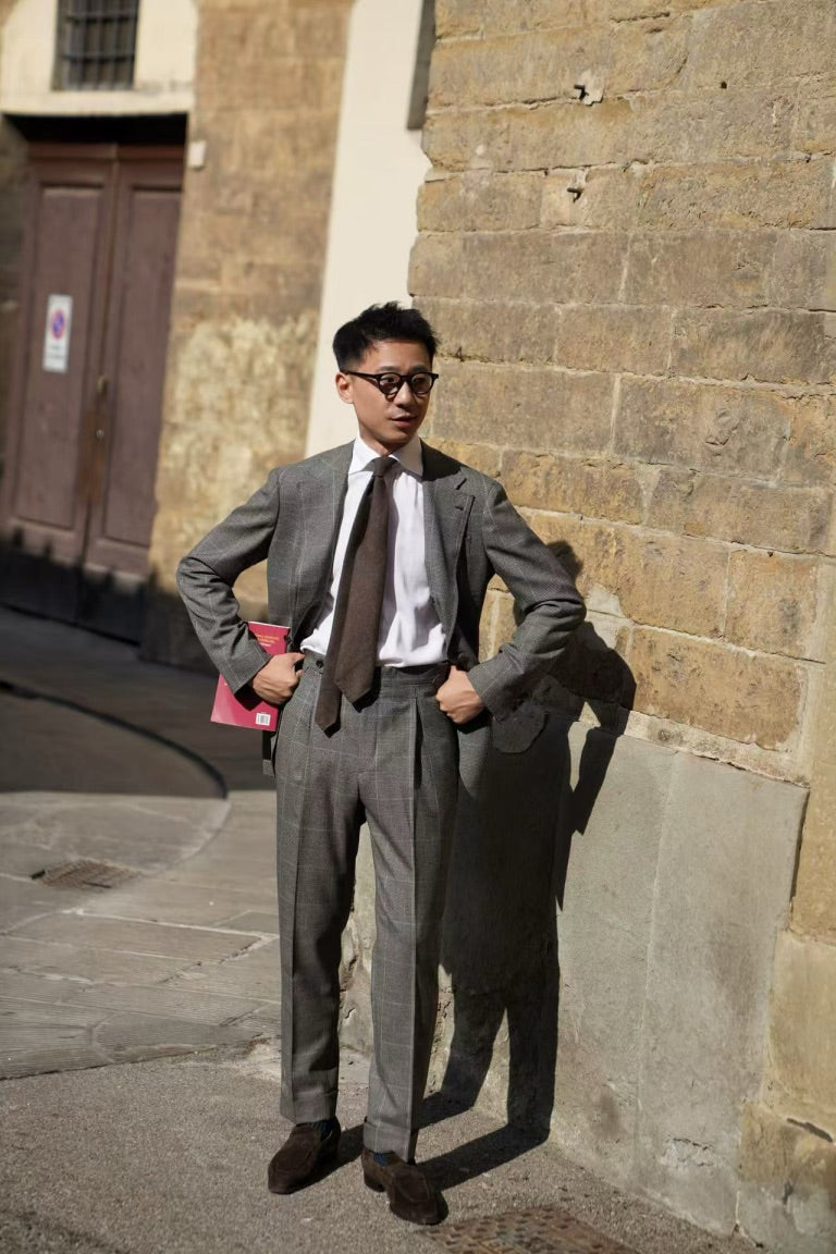 MTO Taupe Glen Check Suit #416