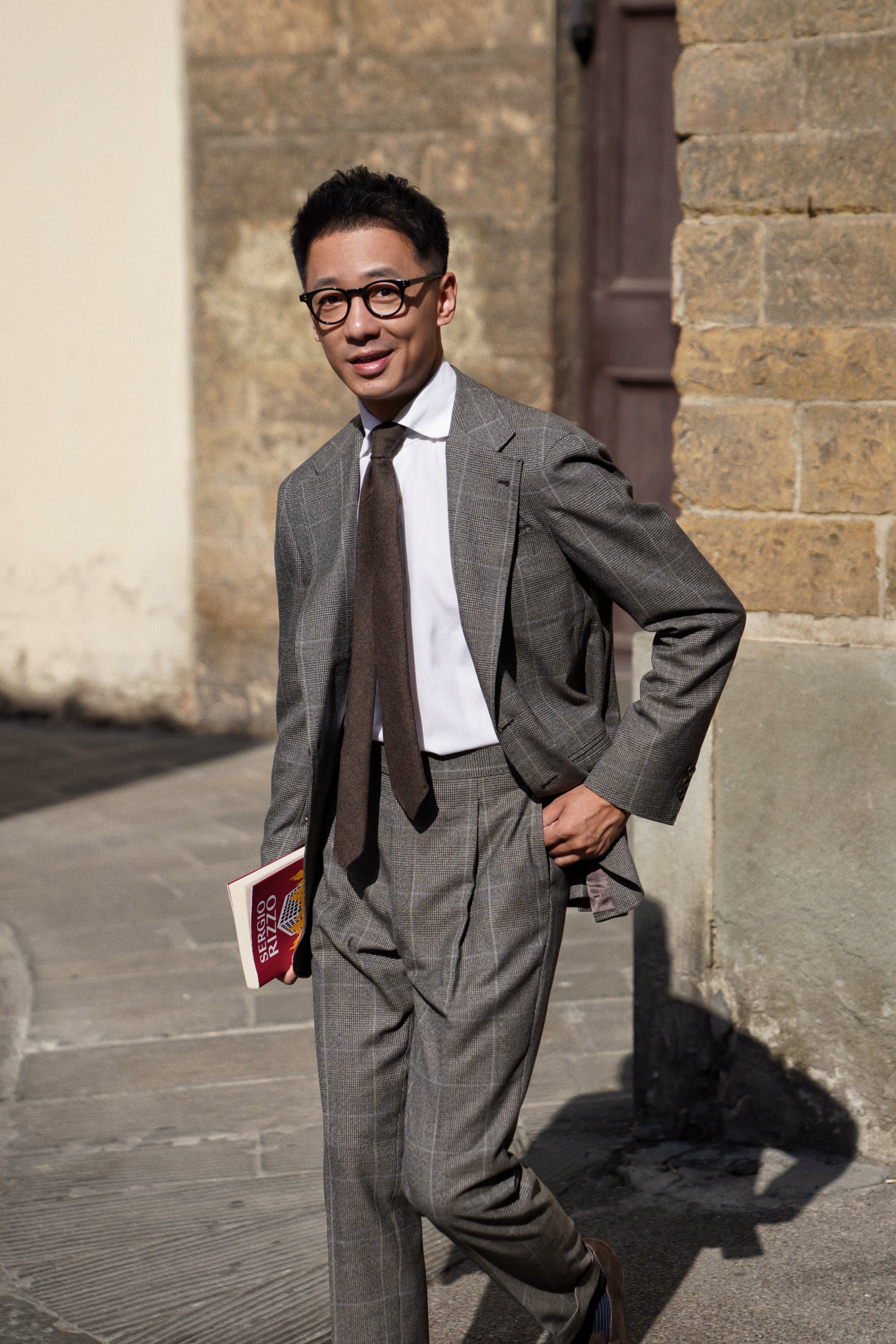 MTO Taupe Glen Check Suit #416