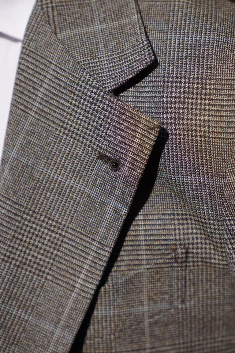 MTO Taupe Glen Check Suit #416