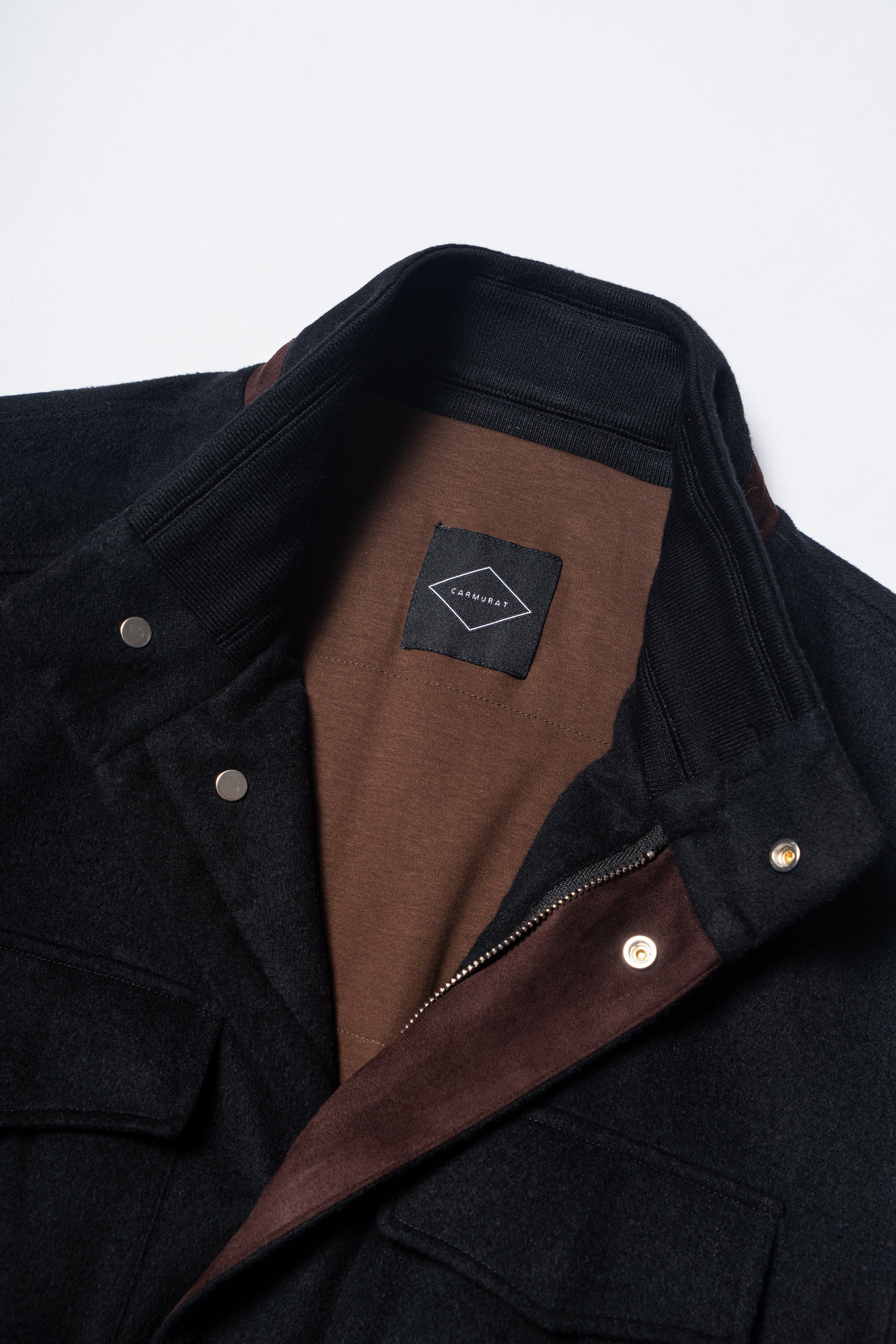 Black Silk Camel Hair Wool M65 Jacket #172